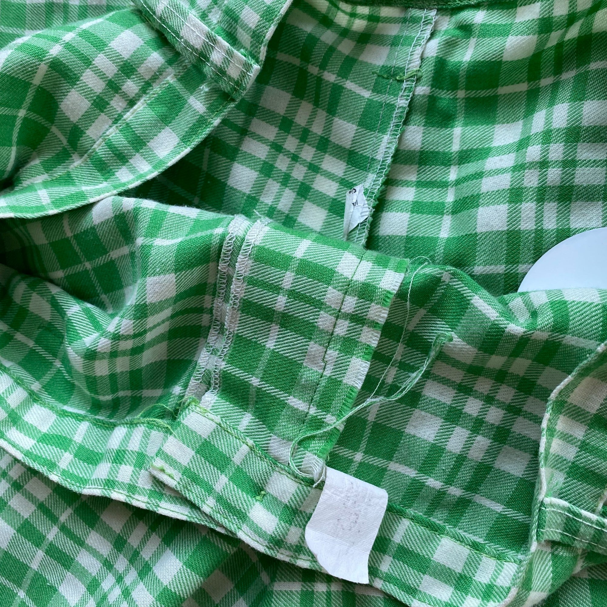 True Vintage Green Plaid Femme Bell Bottoms