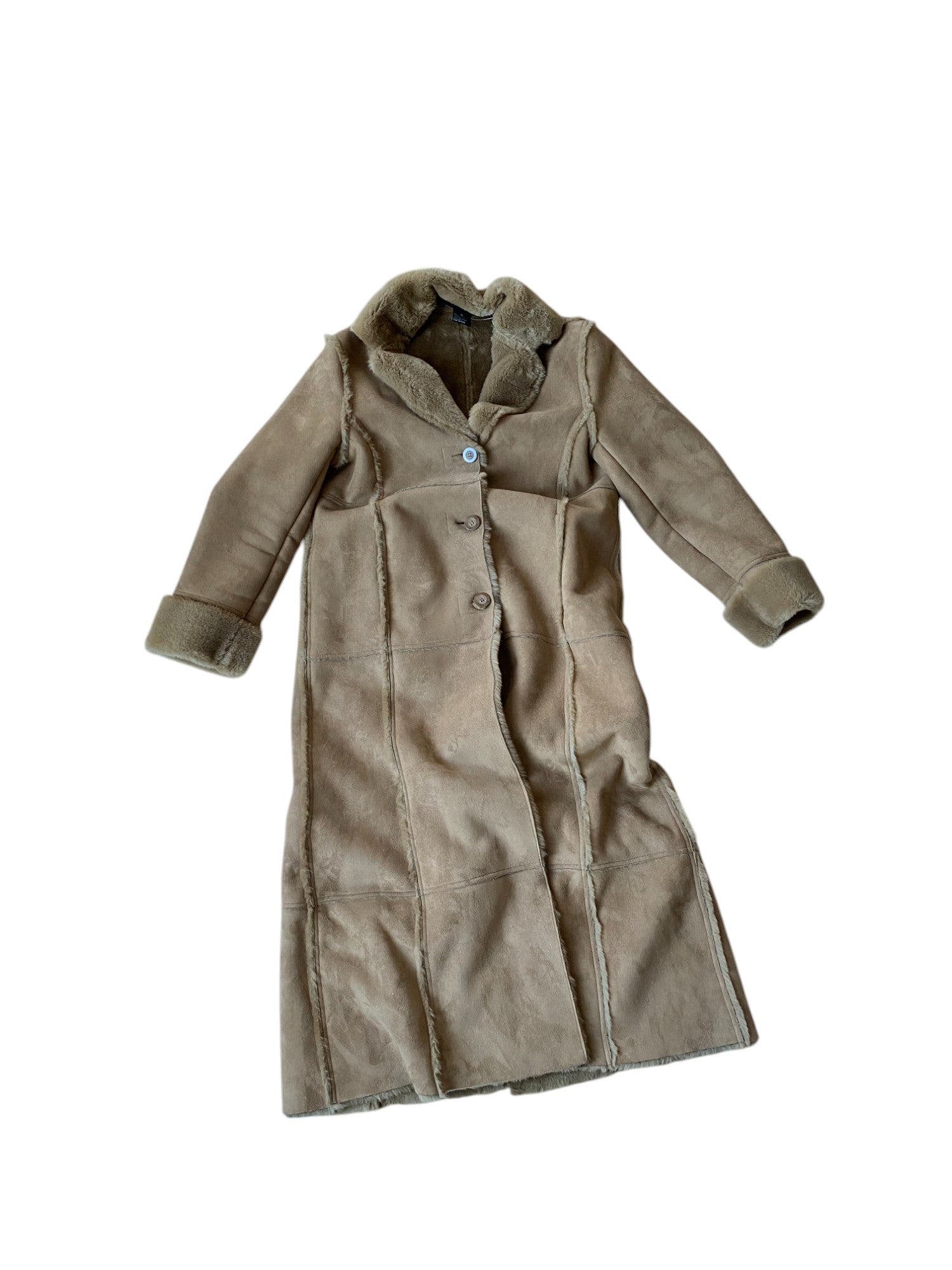 Y2k Fur Lined Trench Coat
