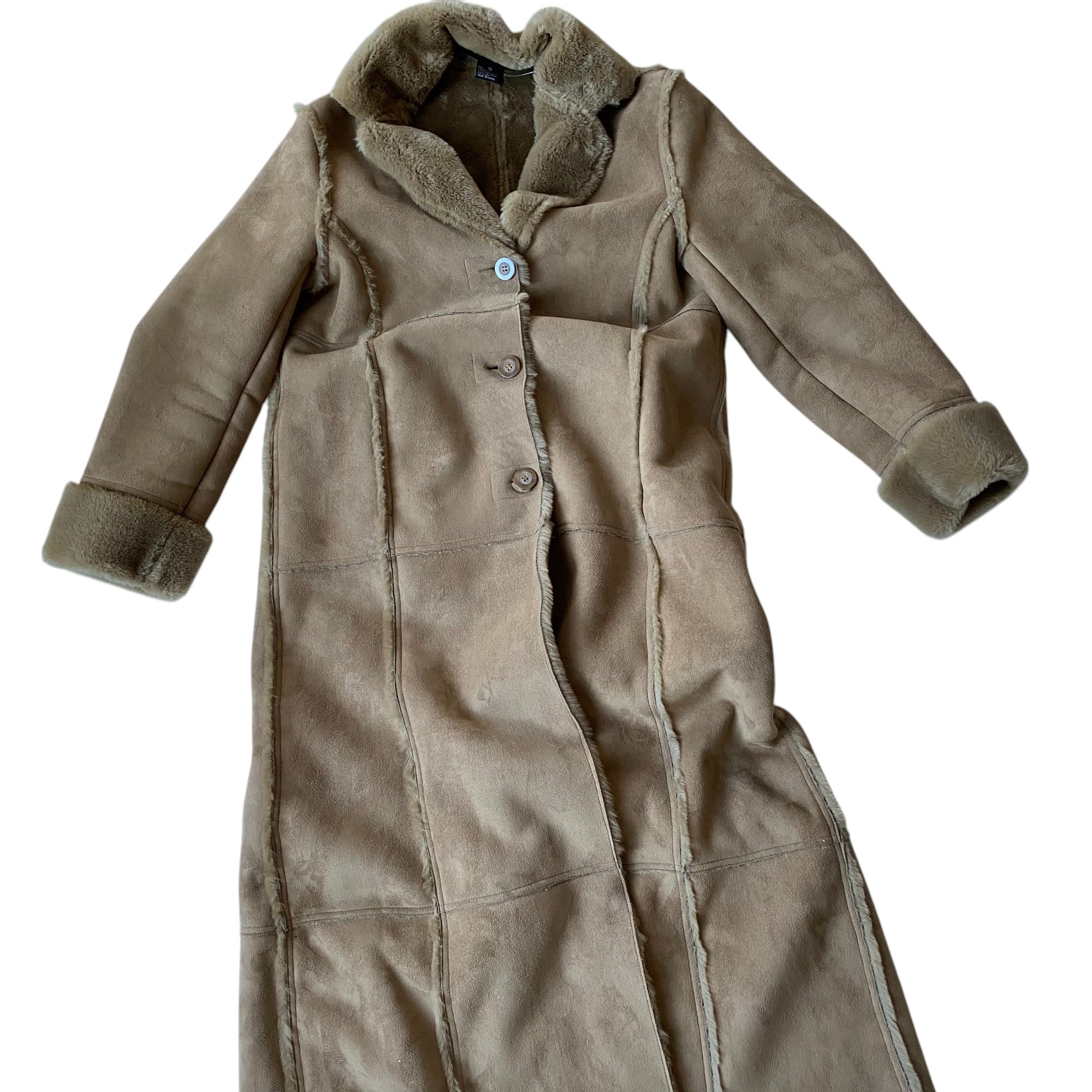 Y2k Fur Lined Trench Coat