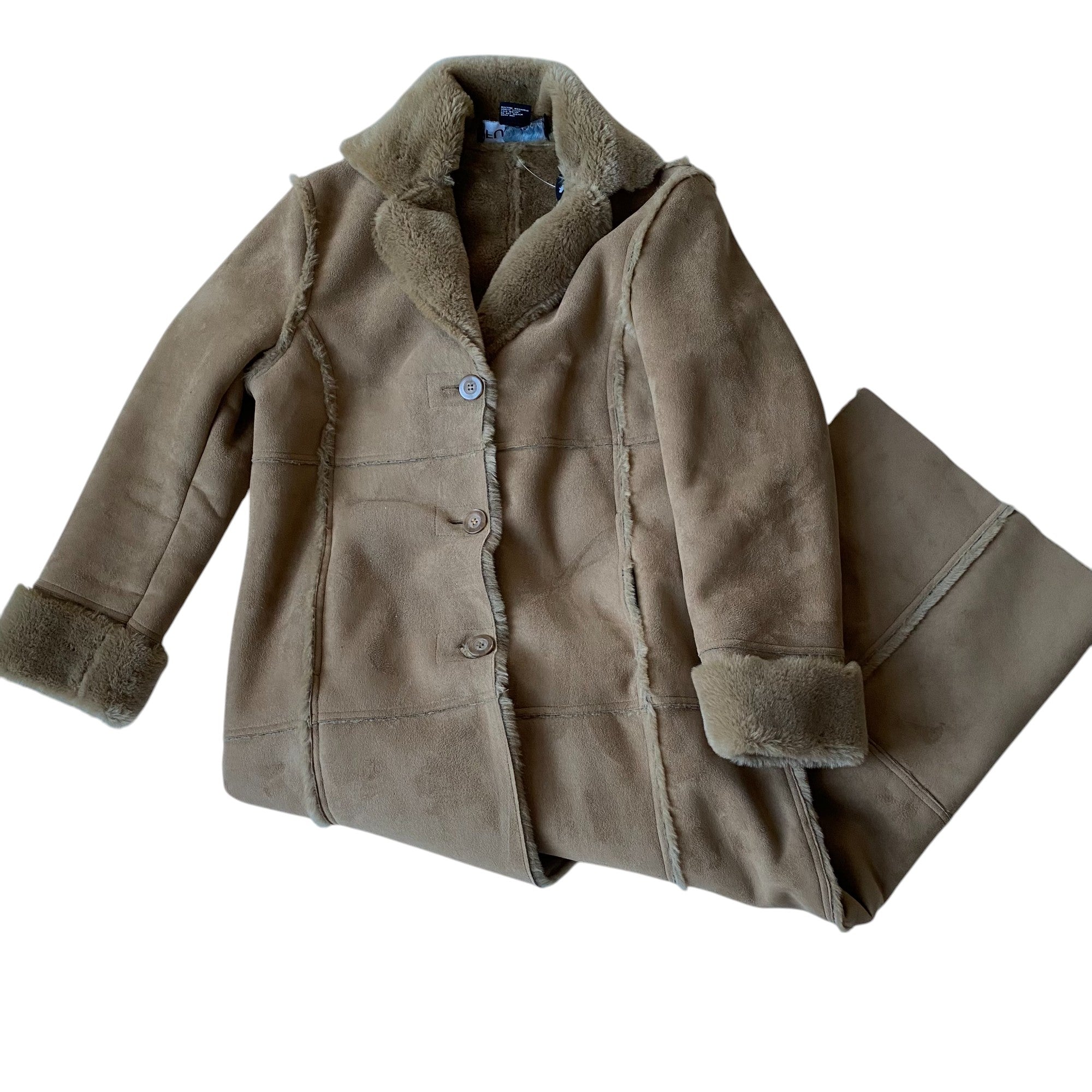 Y2k Fur Lined Trench Coat