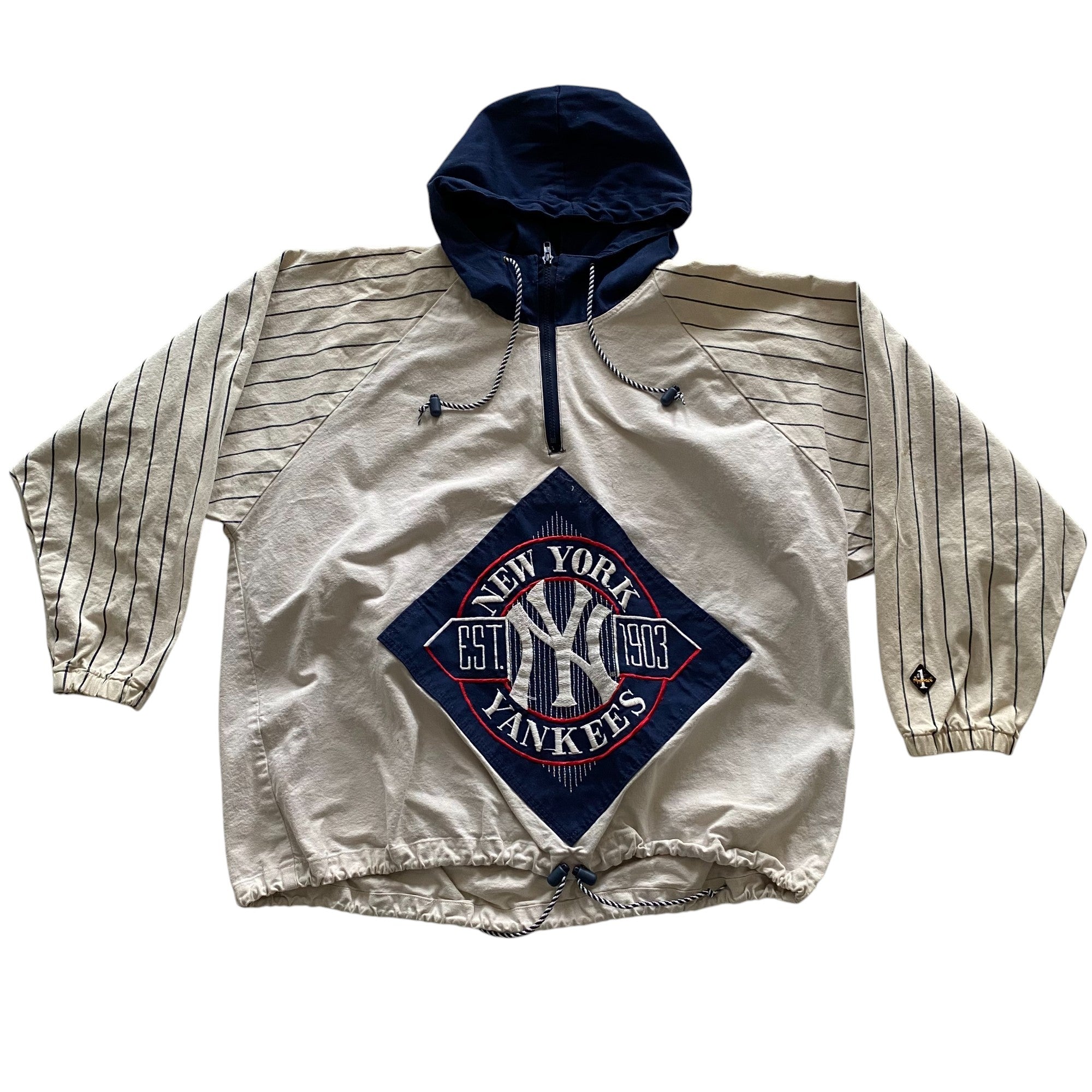 Vintage New York Yankees Half Zip Canvas Style Jacket