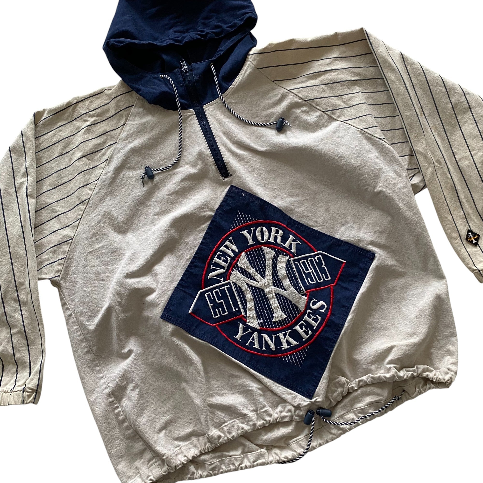 Vintage New York Yankees Half Zip Canvas Style Jacket