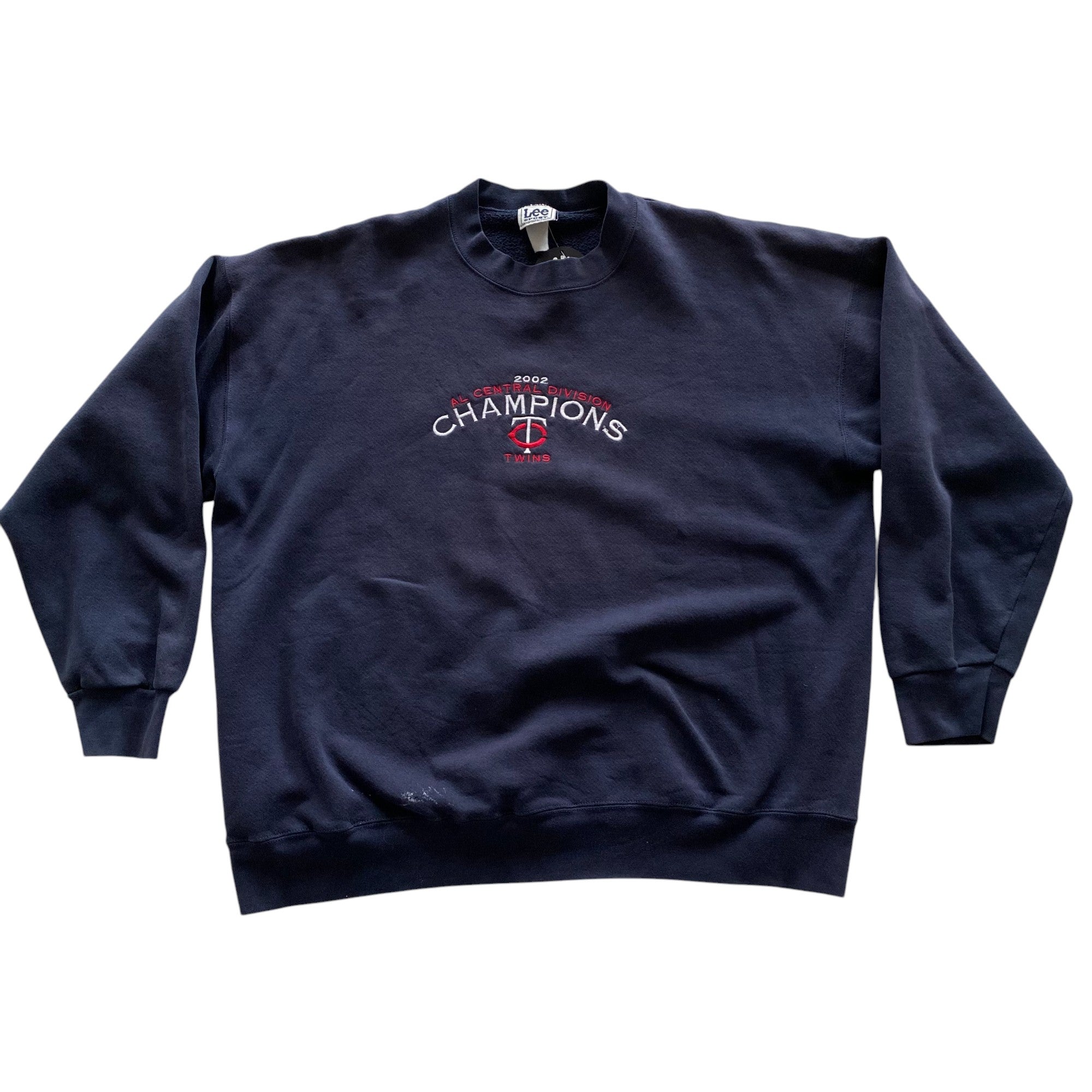 2002 Minnesota Twins Champions Embroidered Crewneck