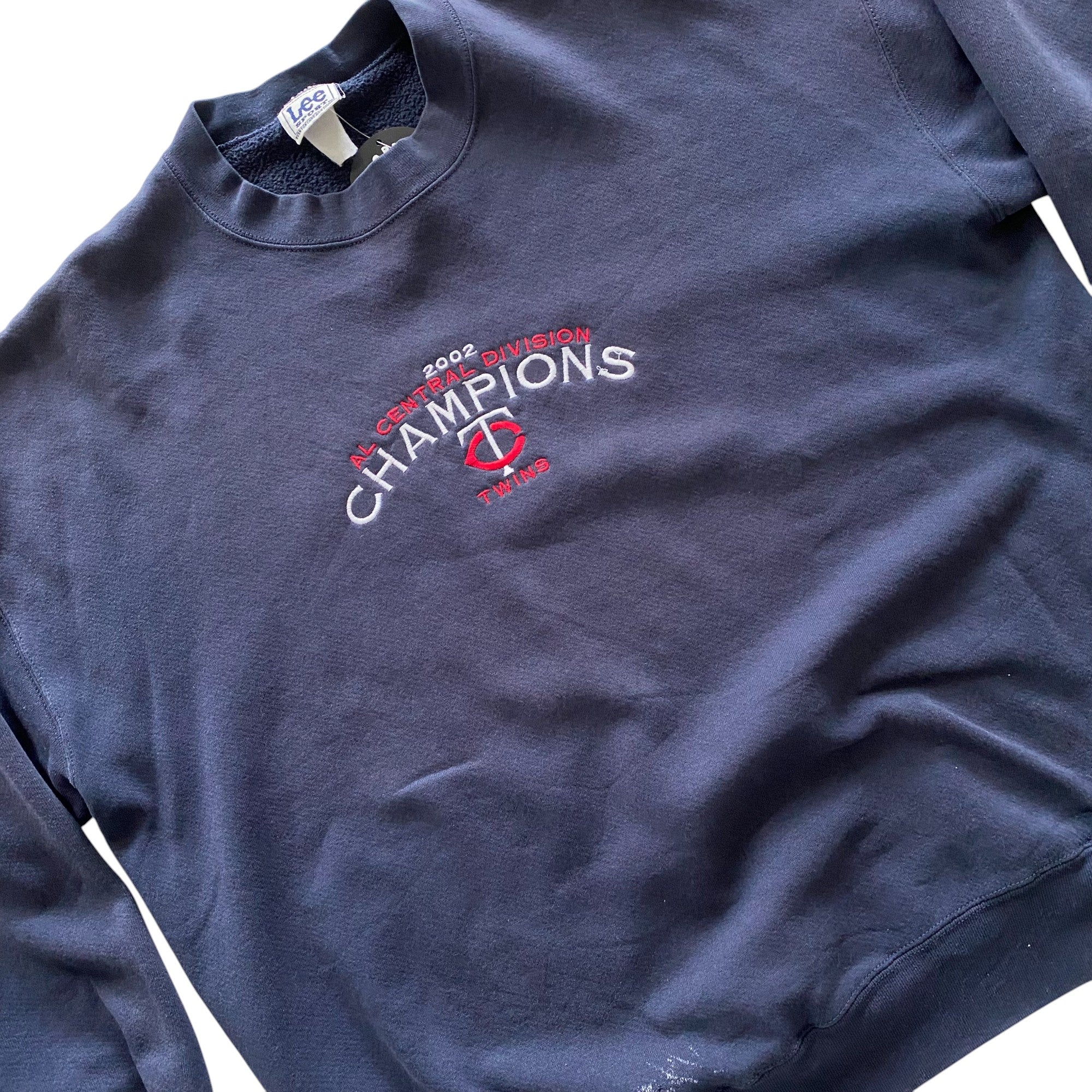 2002 Minnesota Twins Champions Embroidered Crewneck