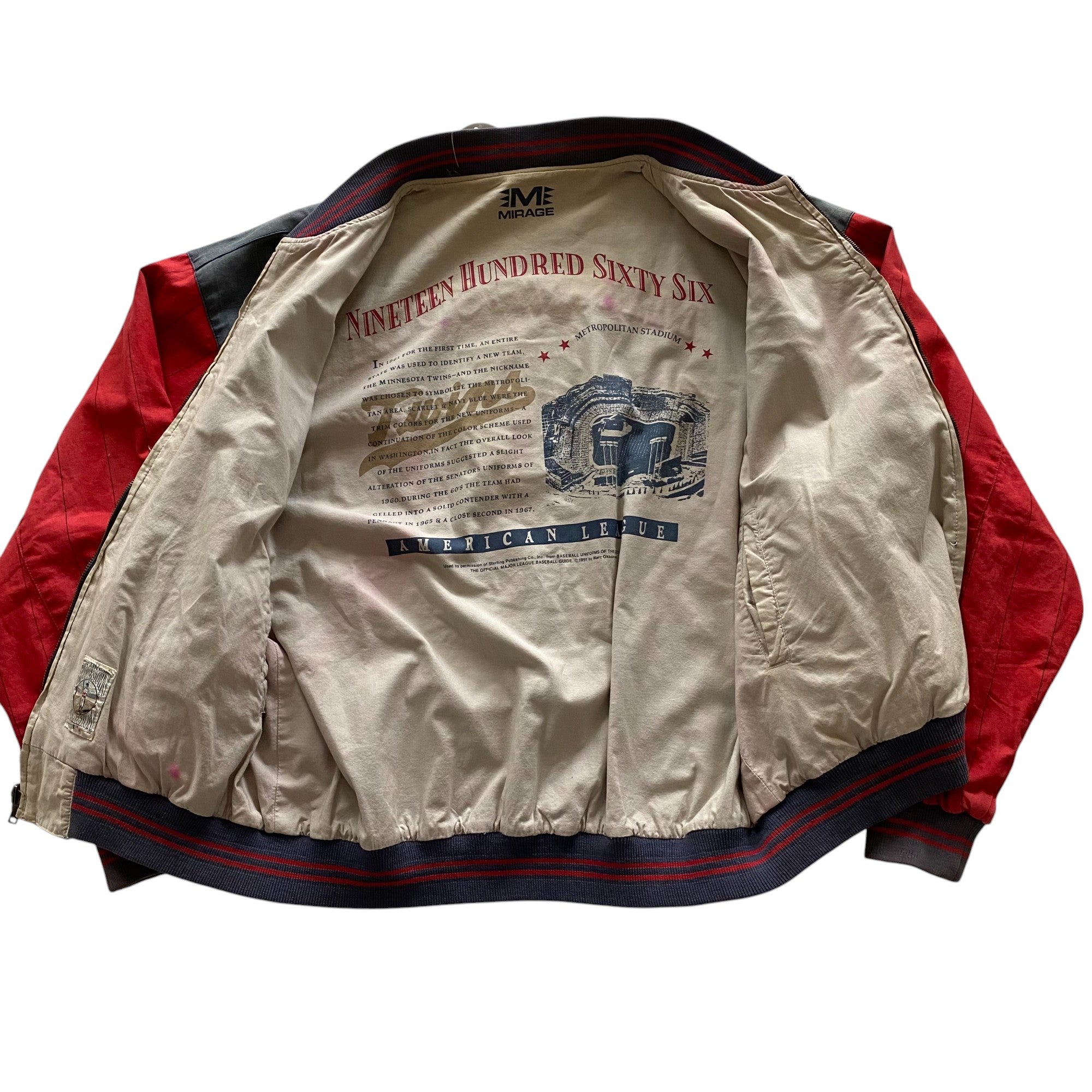 Vintage Minnesota Twins Varsity Style Reversible Jacket
