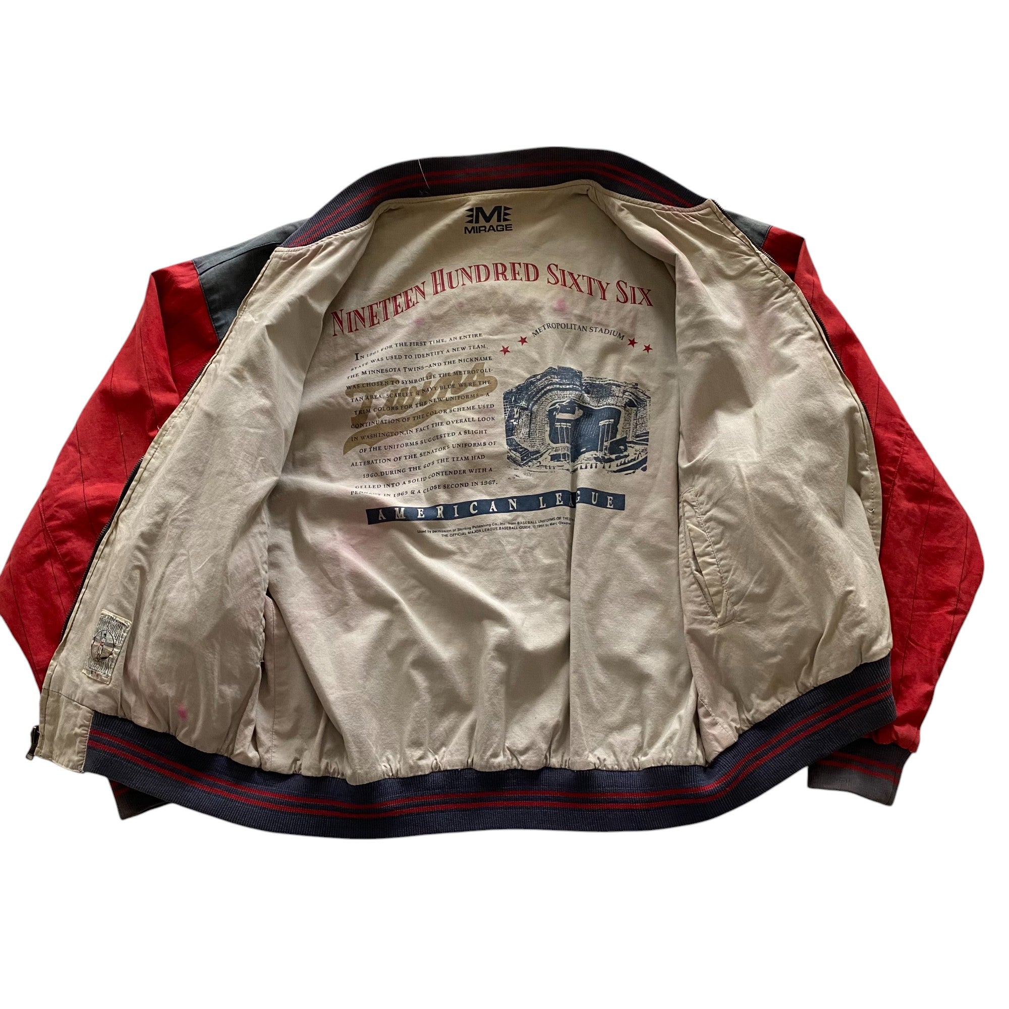 Vintage Minnesota Twins Varsity Style Reversible Jacket