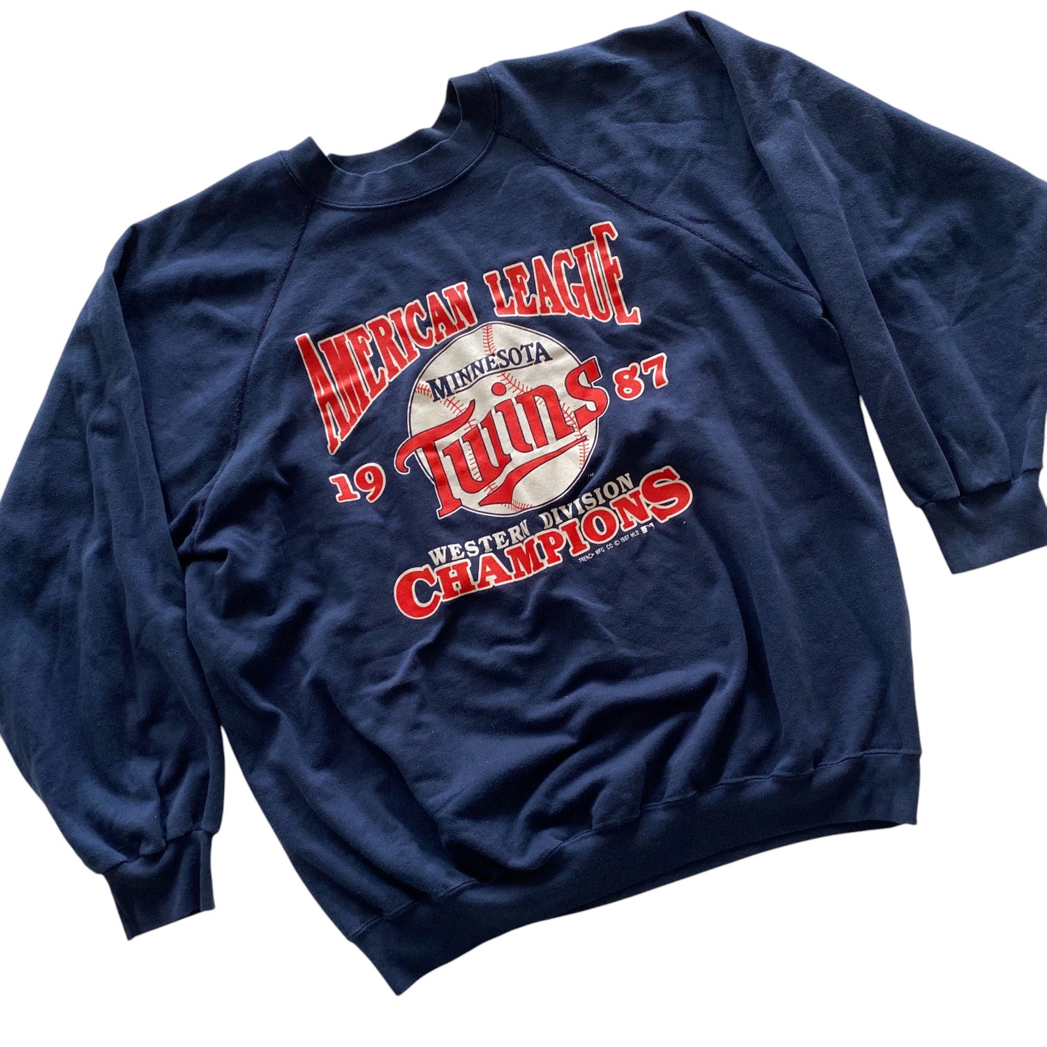 1987 Minnesota Twins American League Western Division Champions Logo Crewneck