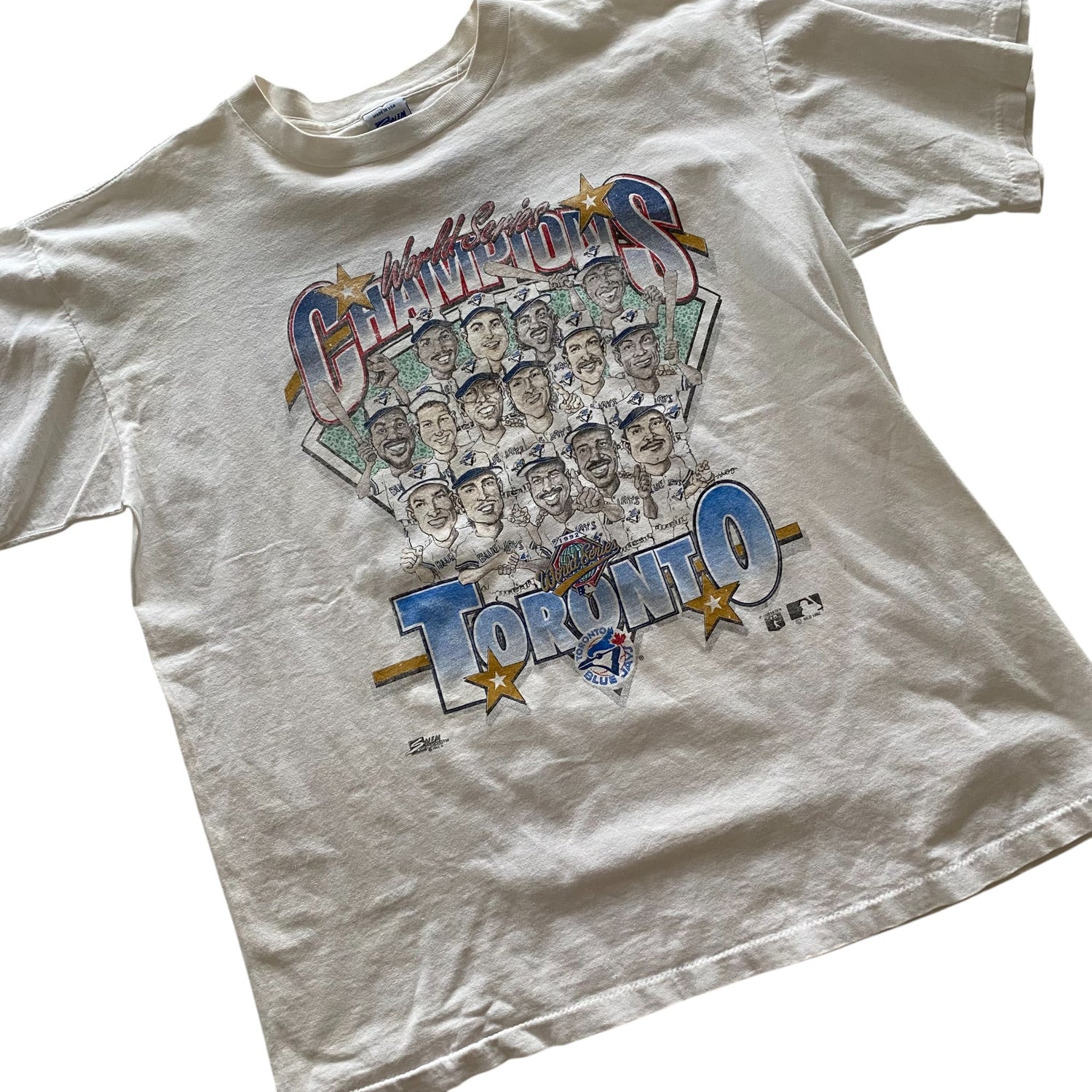 1992 Toronto Blue Jays World Series Caricature T-Shirt