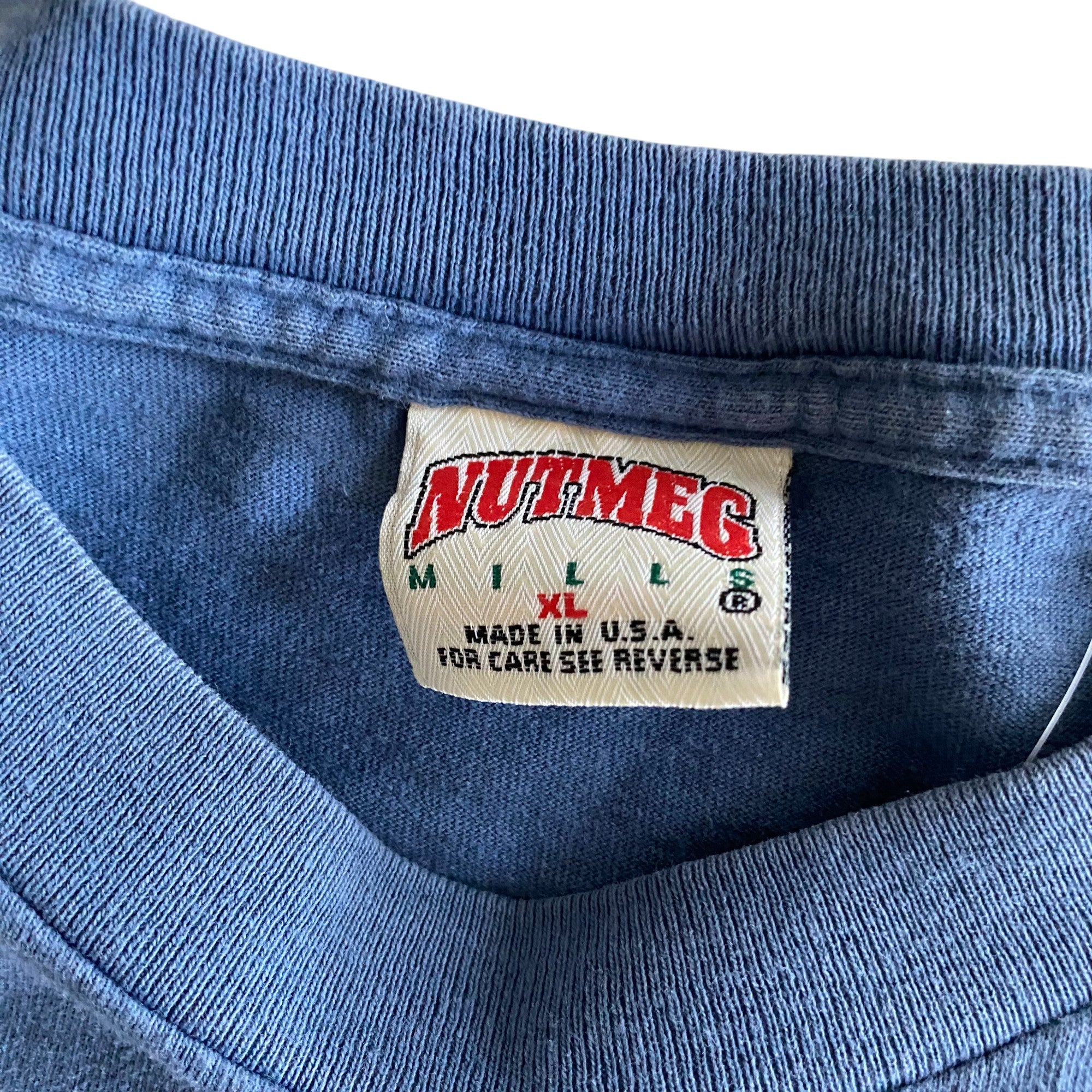 Vintage Detroit Tigers Embroidered Light Blue T-Shirt