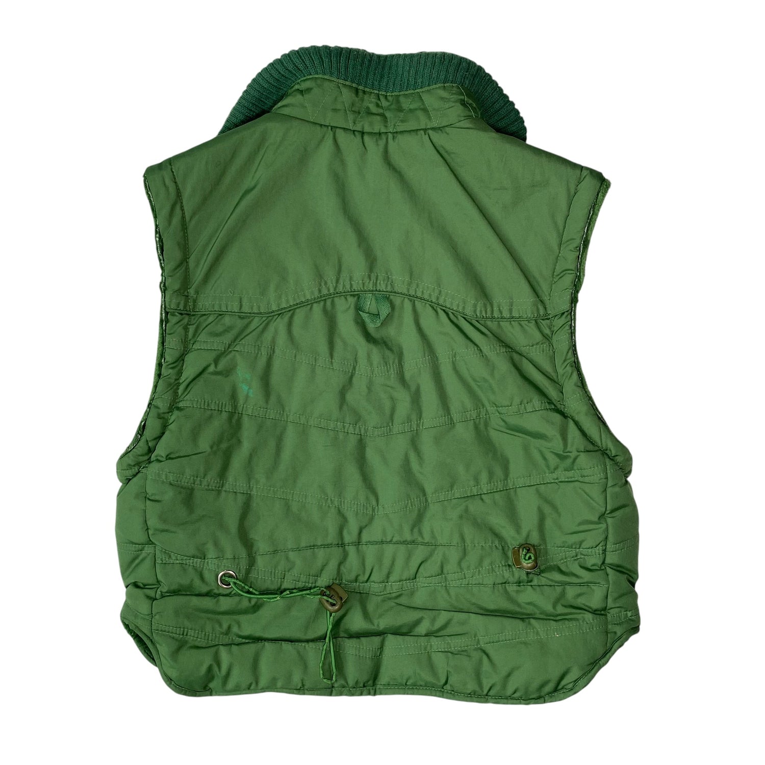 Y2k Green Lightweight Puffer Vest