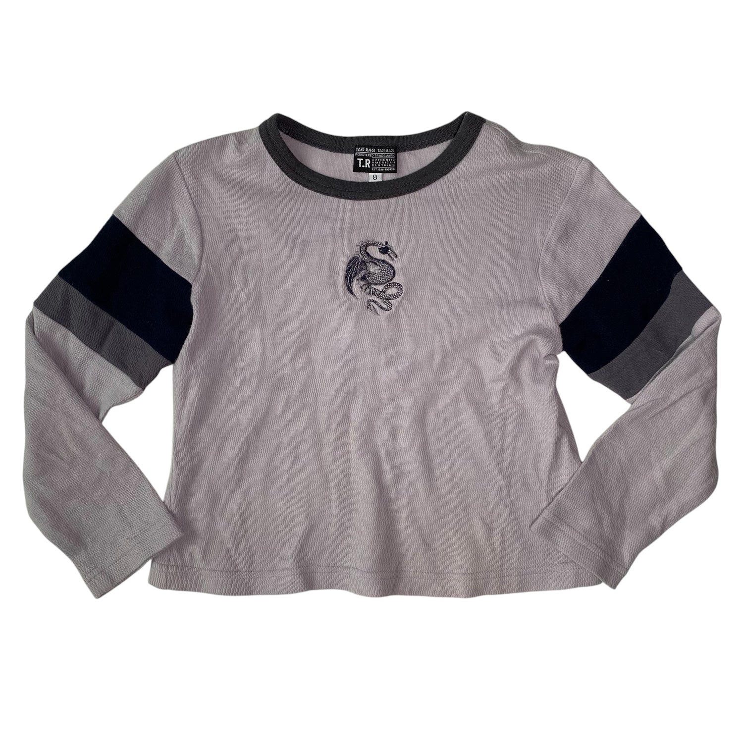 Y2k Dragon Embroidered Long Sleeve