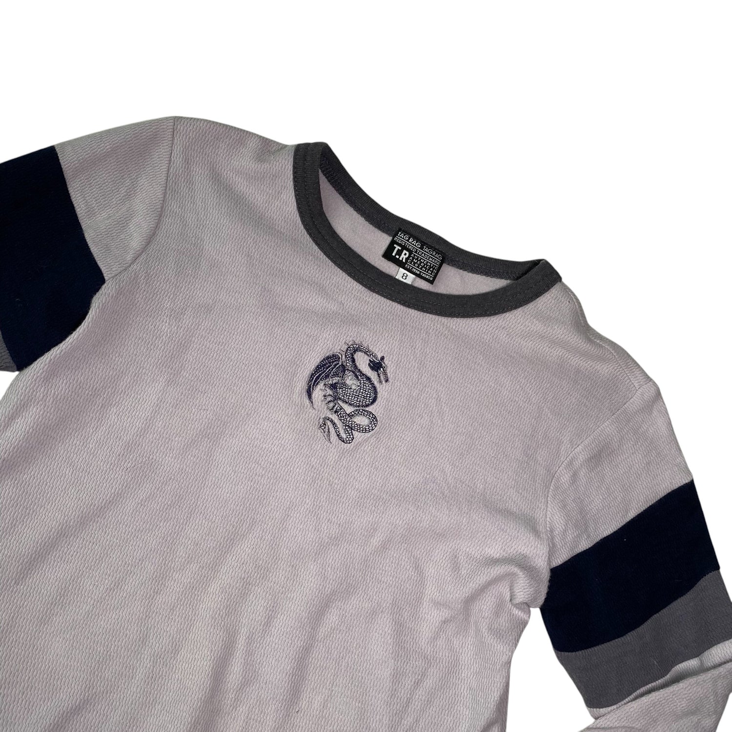 Y2k Dragon Embroidered Long Sleeve