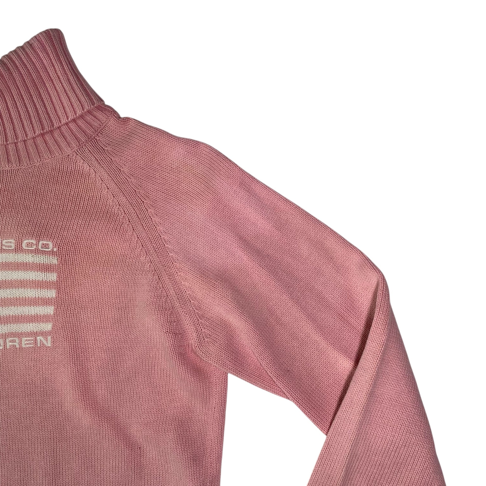 Vintage Ralph Lauren Polo Jeans Pink Femme Knit Turtleneck