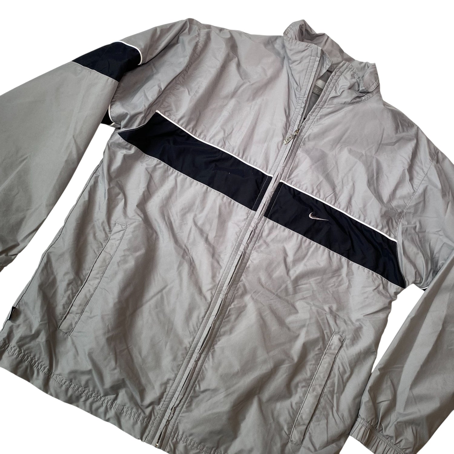 Y2k Nike Grey Windbreaker Zip Up