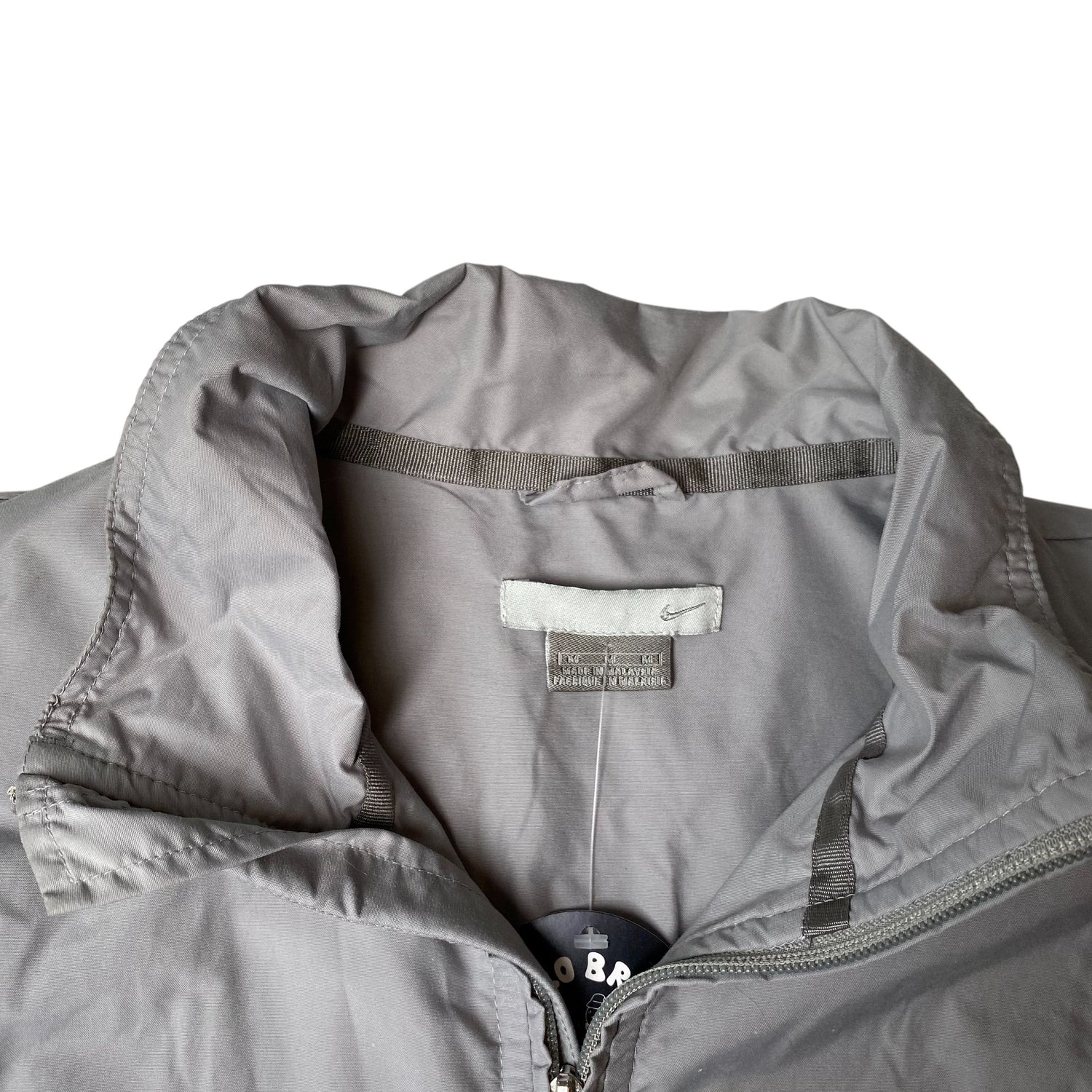 Y2k Nike Grey Windbreaker Zip Up