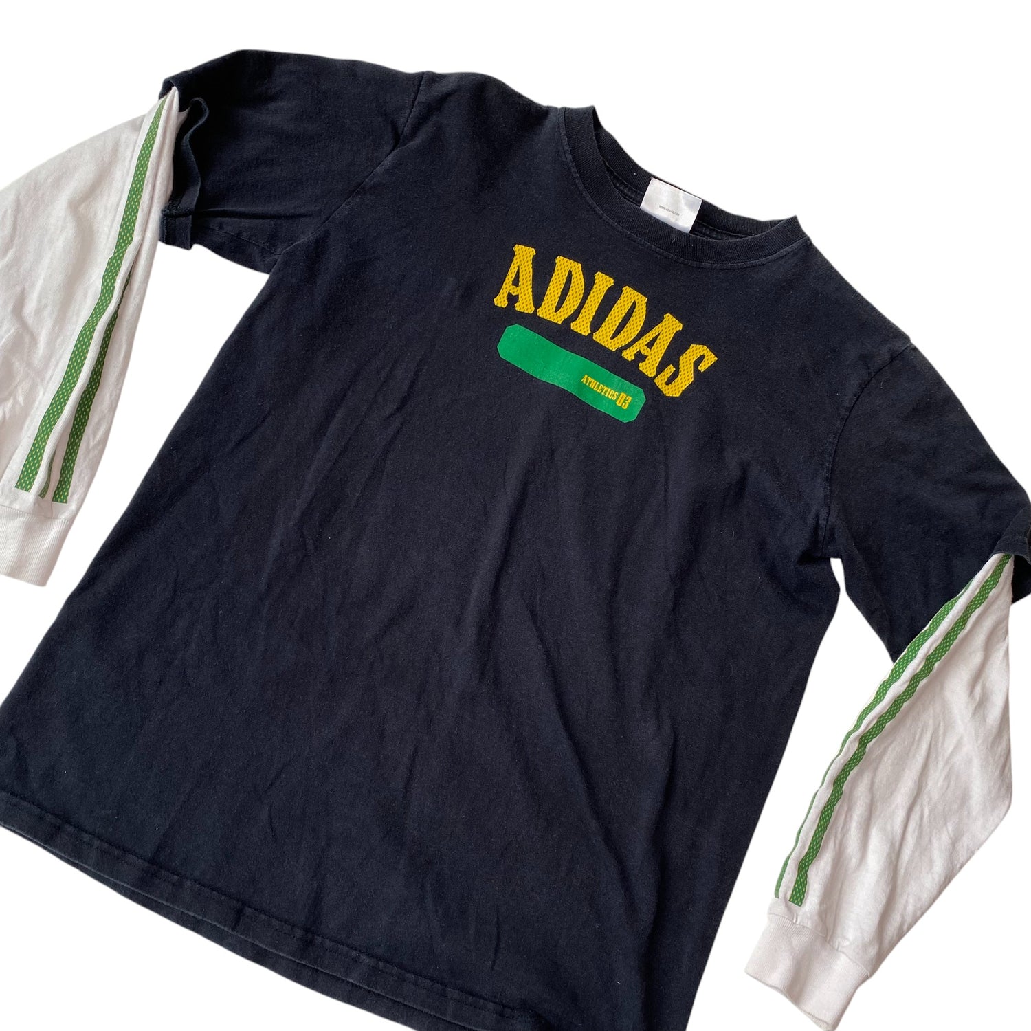 Y2k Adidas Layered Long Sleeve Baby Tee