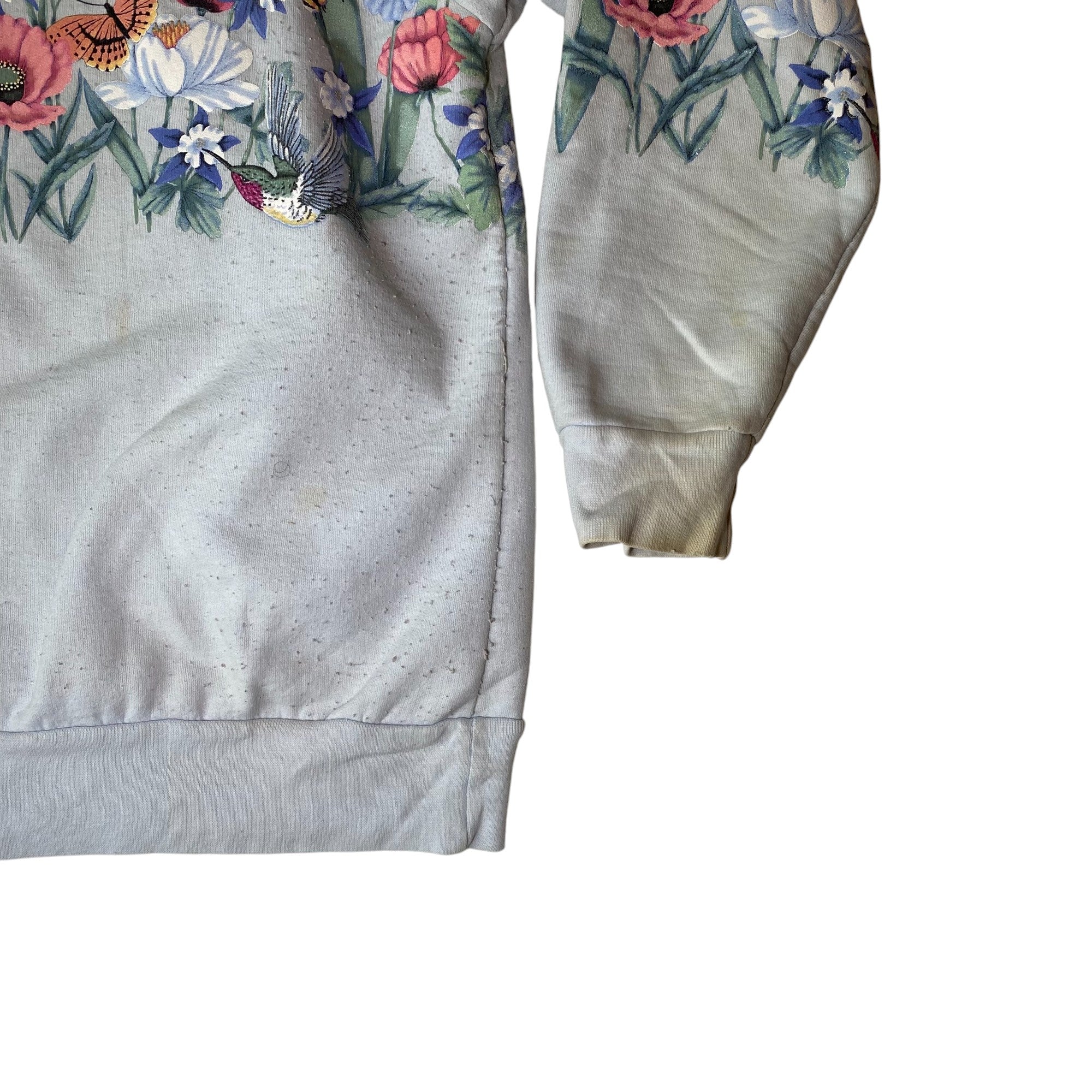 Vintage Nature Graphic Light Blue Crewneck