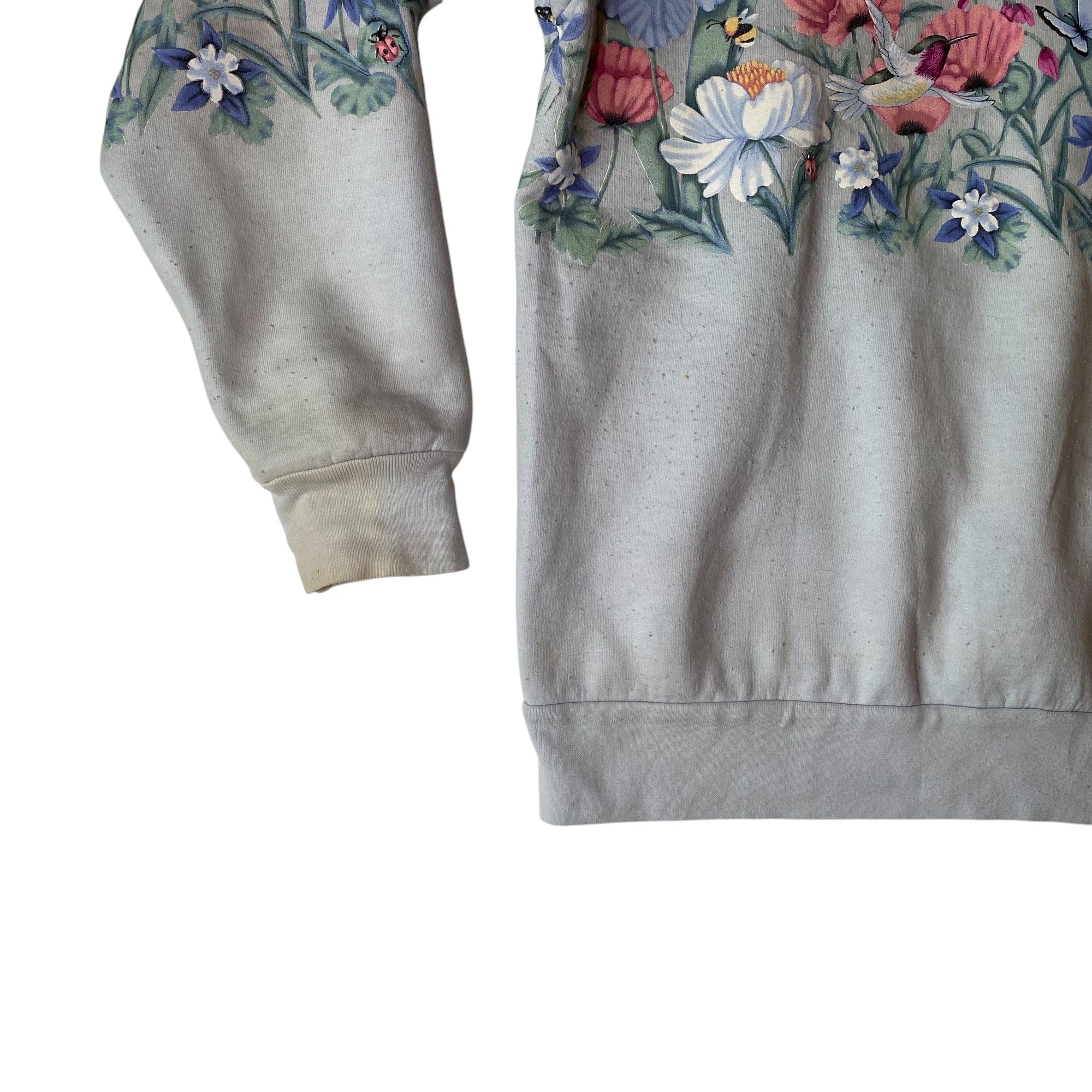 Vintage Nature Graphic Light Blue Crewneck