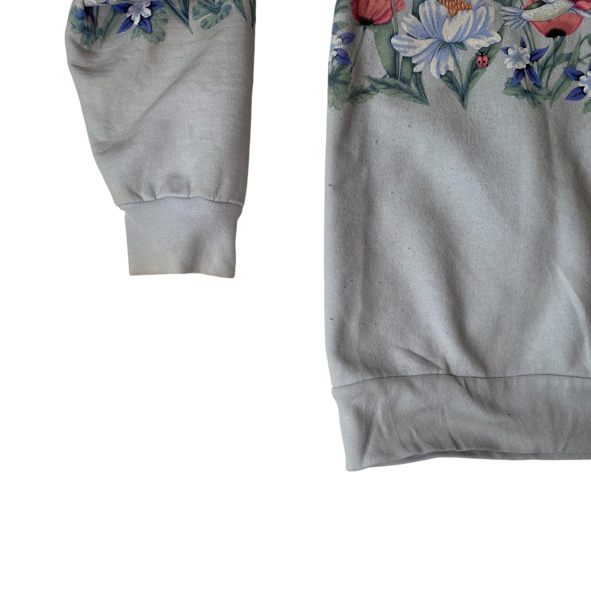 Vintage Nature Graphic Light Blue Crewneck