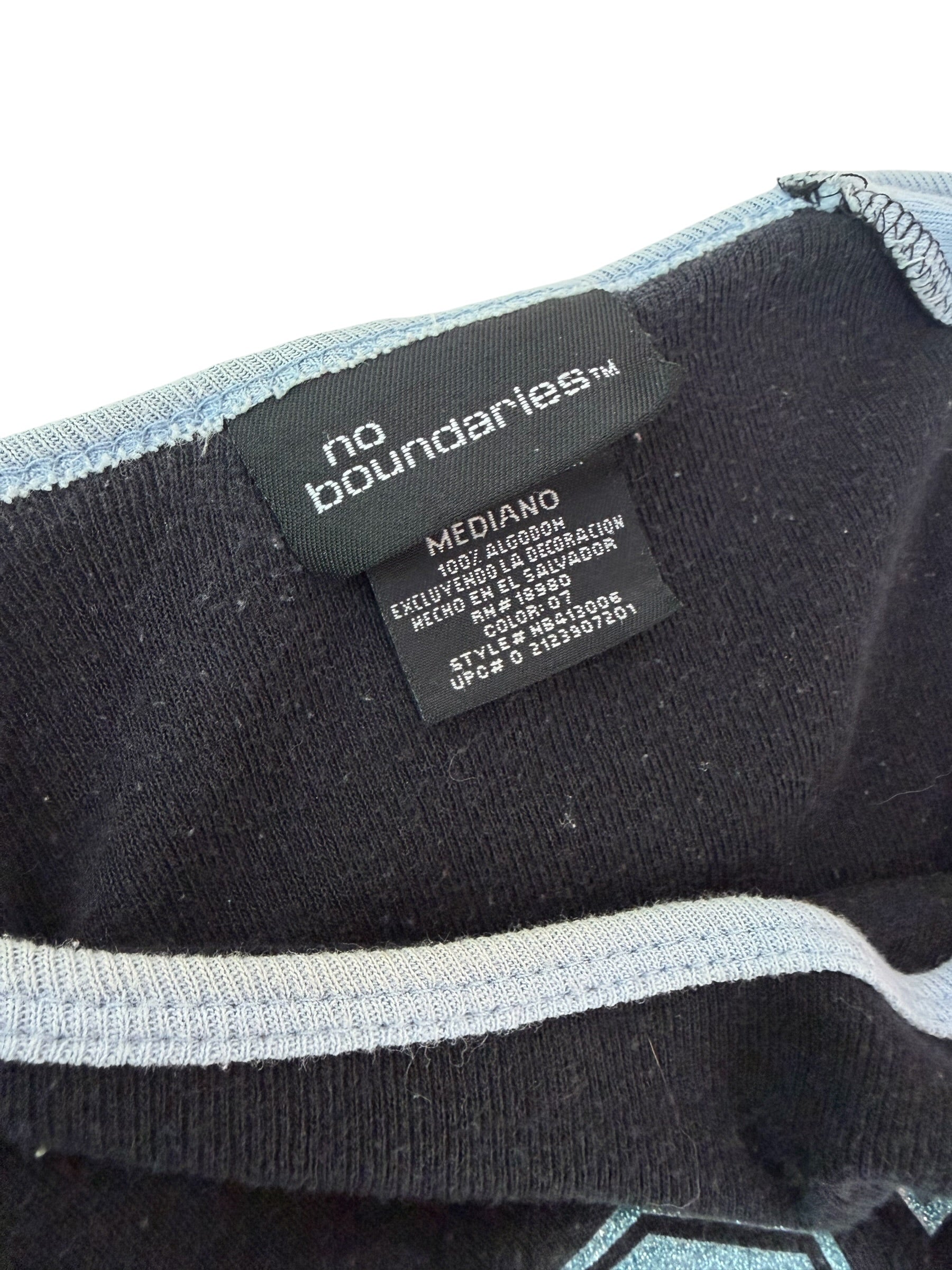 Vintage Y2K No Boundaries Varsity Long Sleeve Shirt
