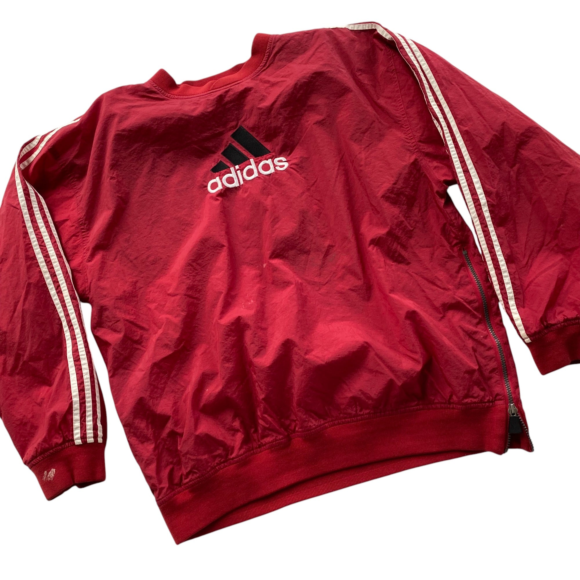 Vintage Adidas Red Pullover Lined Windbreaker