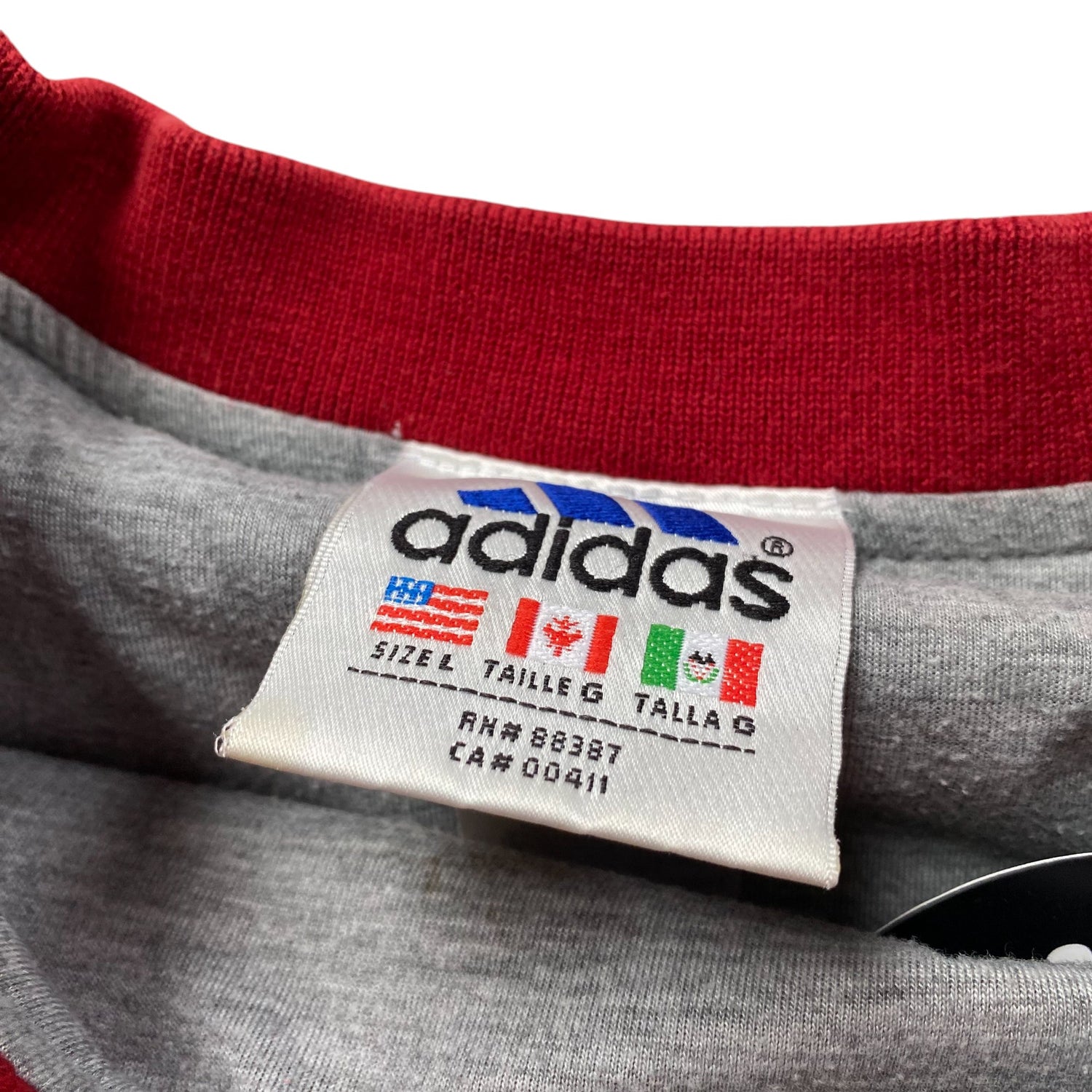 Vintage Adidas Red Pullover Lined Windbreaker