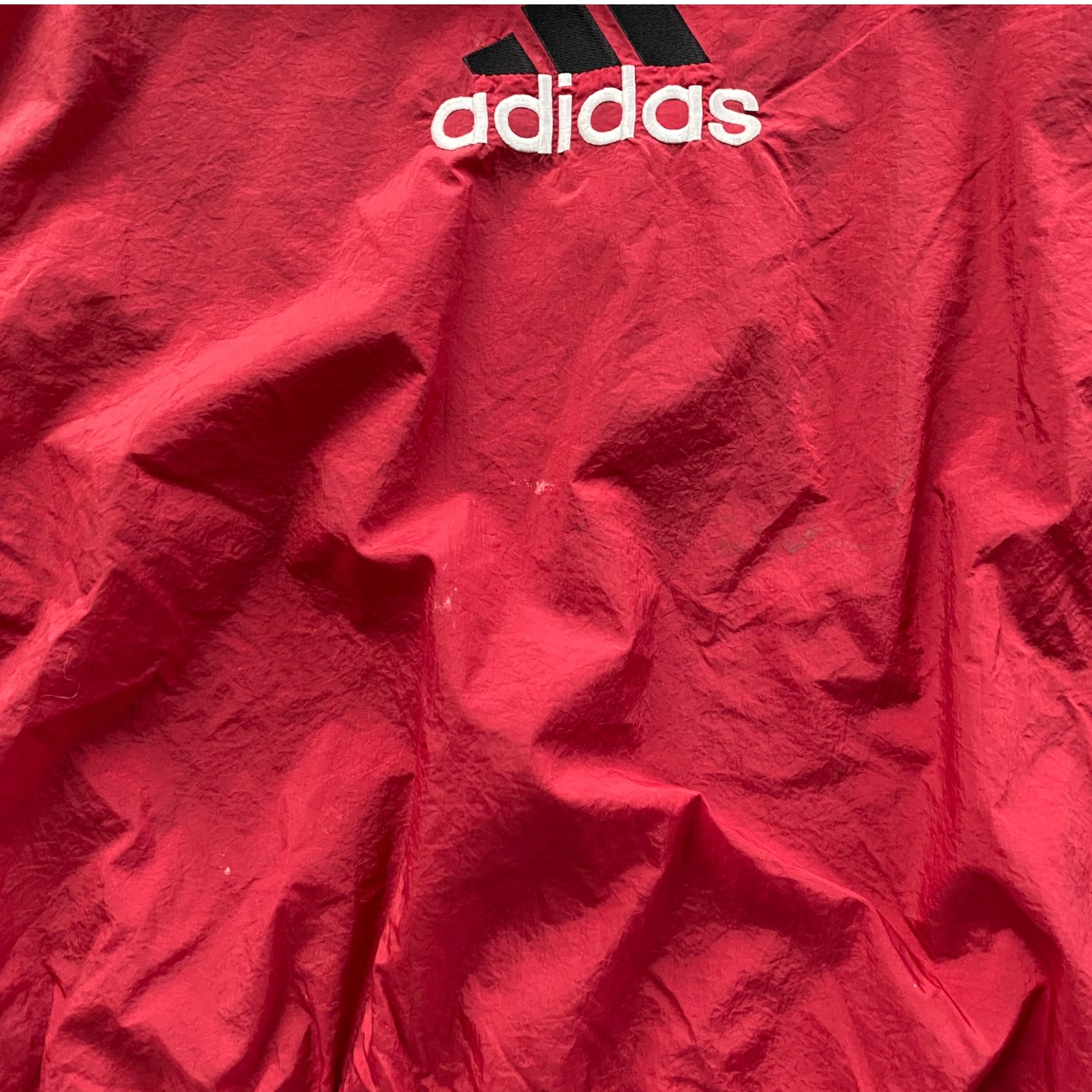 Vintage Adidas Red Pullover Lined Windbreaker