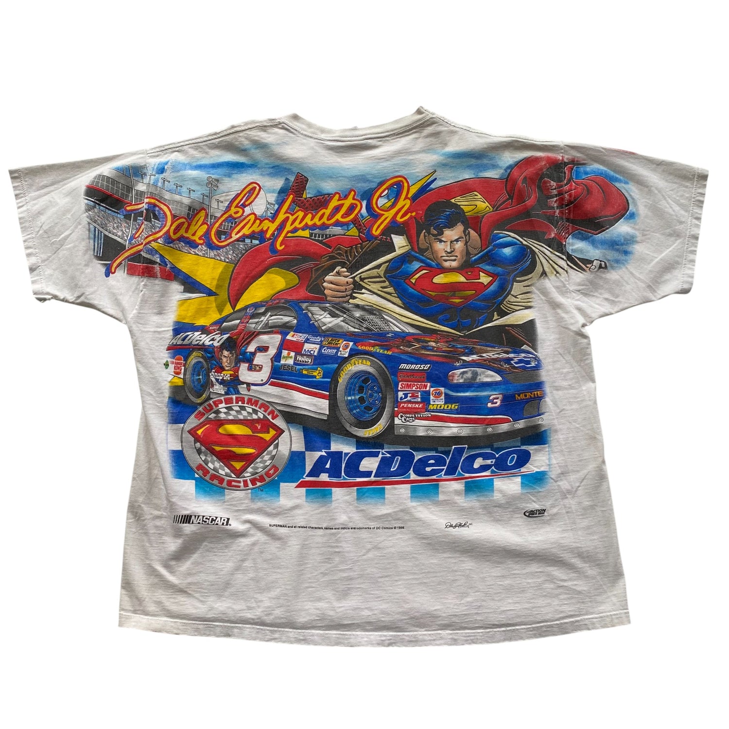 1999 Dale Earnhardt Jr Superman NASCAR AOP T-Shirt