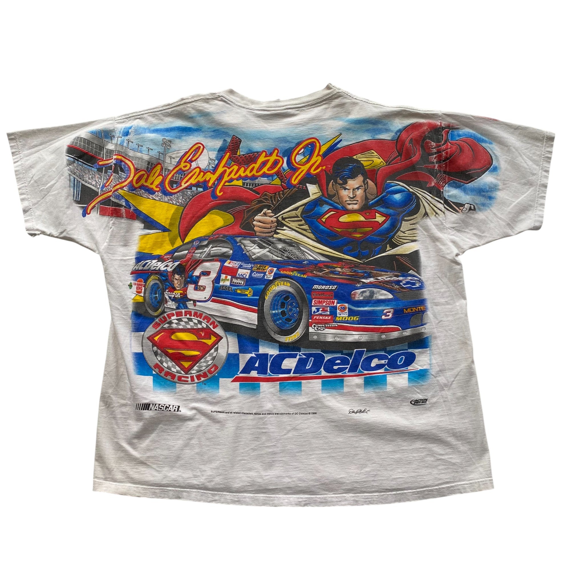 1999 Dale Earnhardt Jr Superman NASCAR AOP T-Shirt