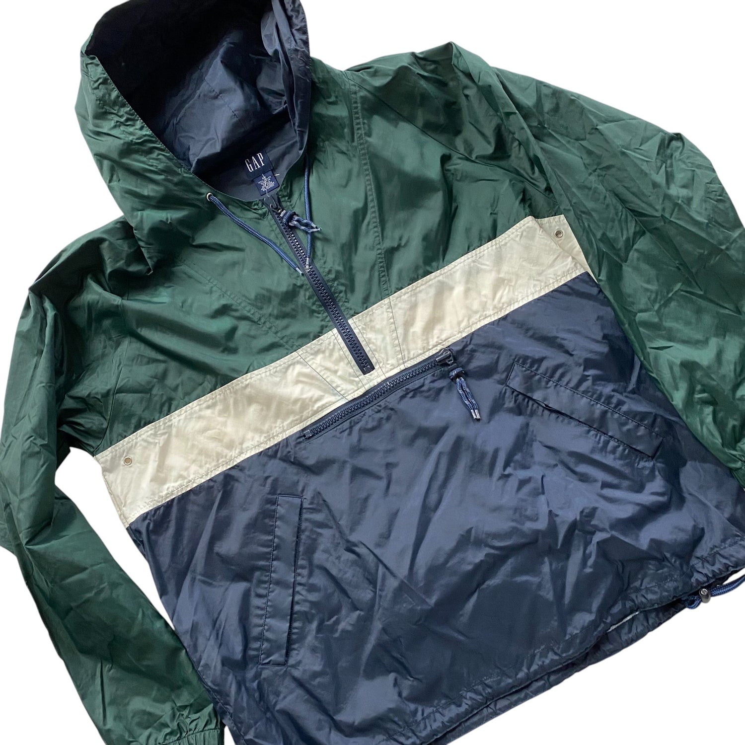 Vintage Gap Green Quarter Zip Windbreaker