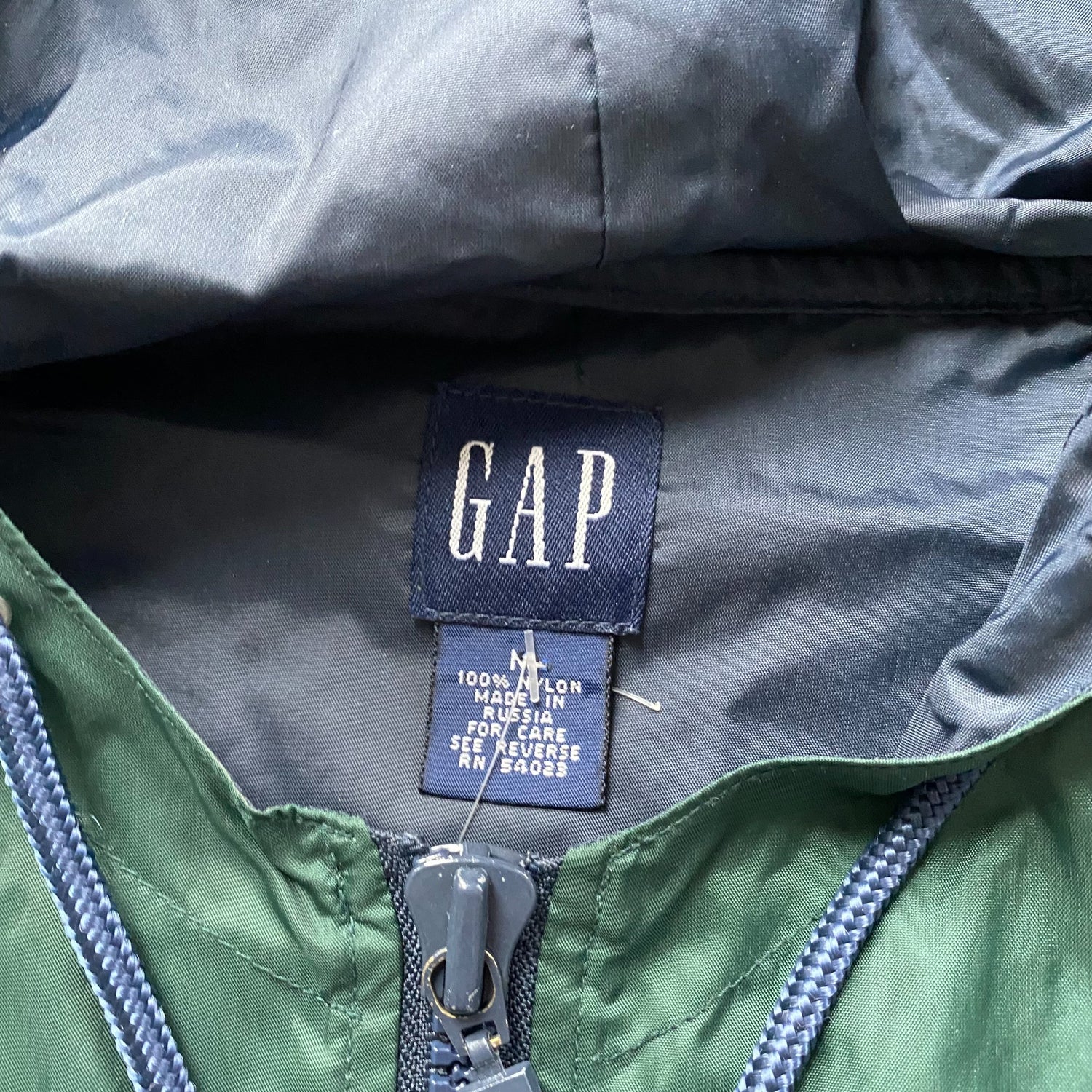 Vintage Gap Green Quarter Zip Windbreaker