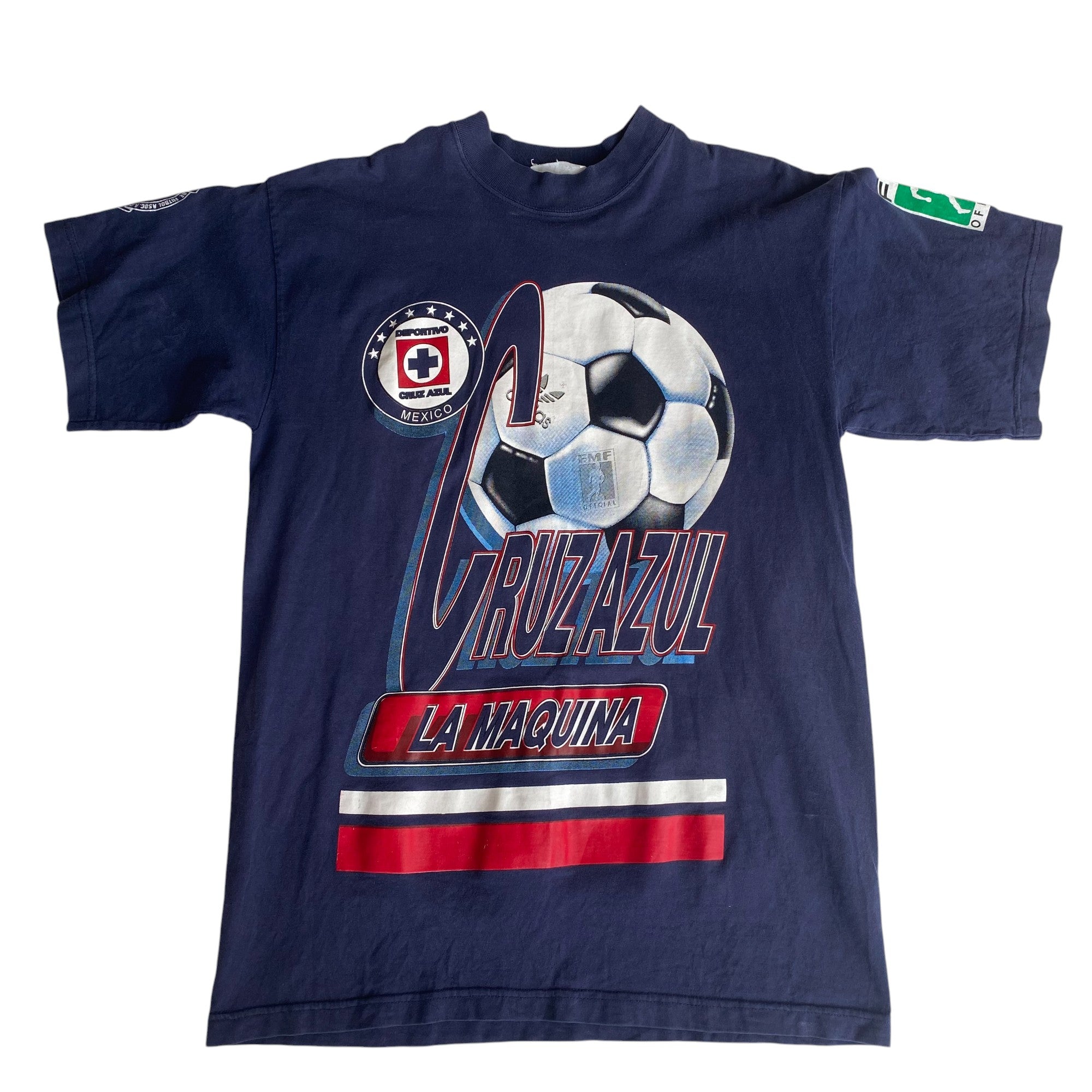 Vintage 90s Cruz Azul AOP Graphic T-Shirt