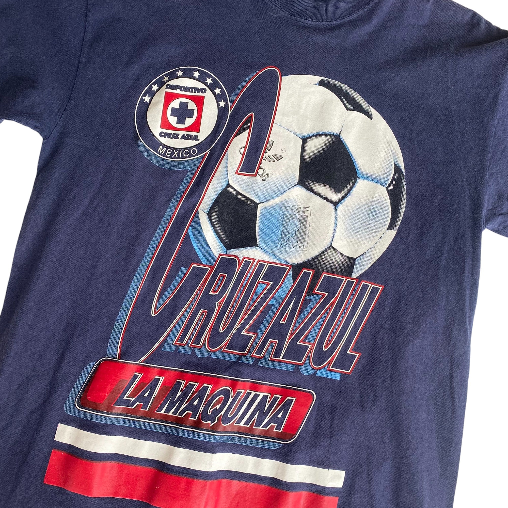 Vintage 90s Cruz Azul AOP Graphic T-Shirt