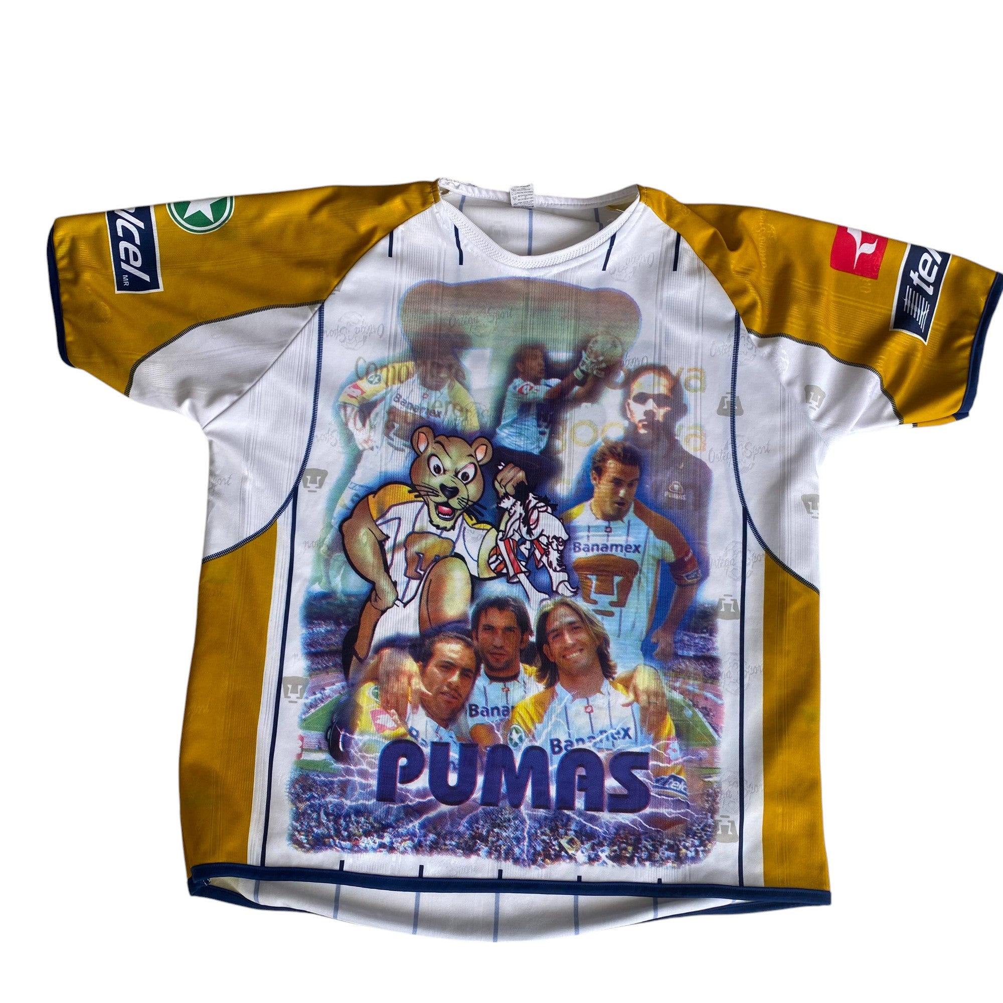 Vintage 2003-04 Pumas UNAM Kikin Fonseca AOP Graphic Jersey