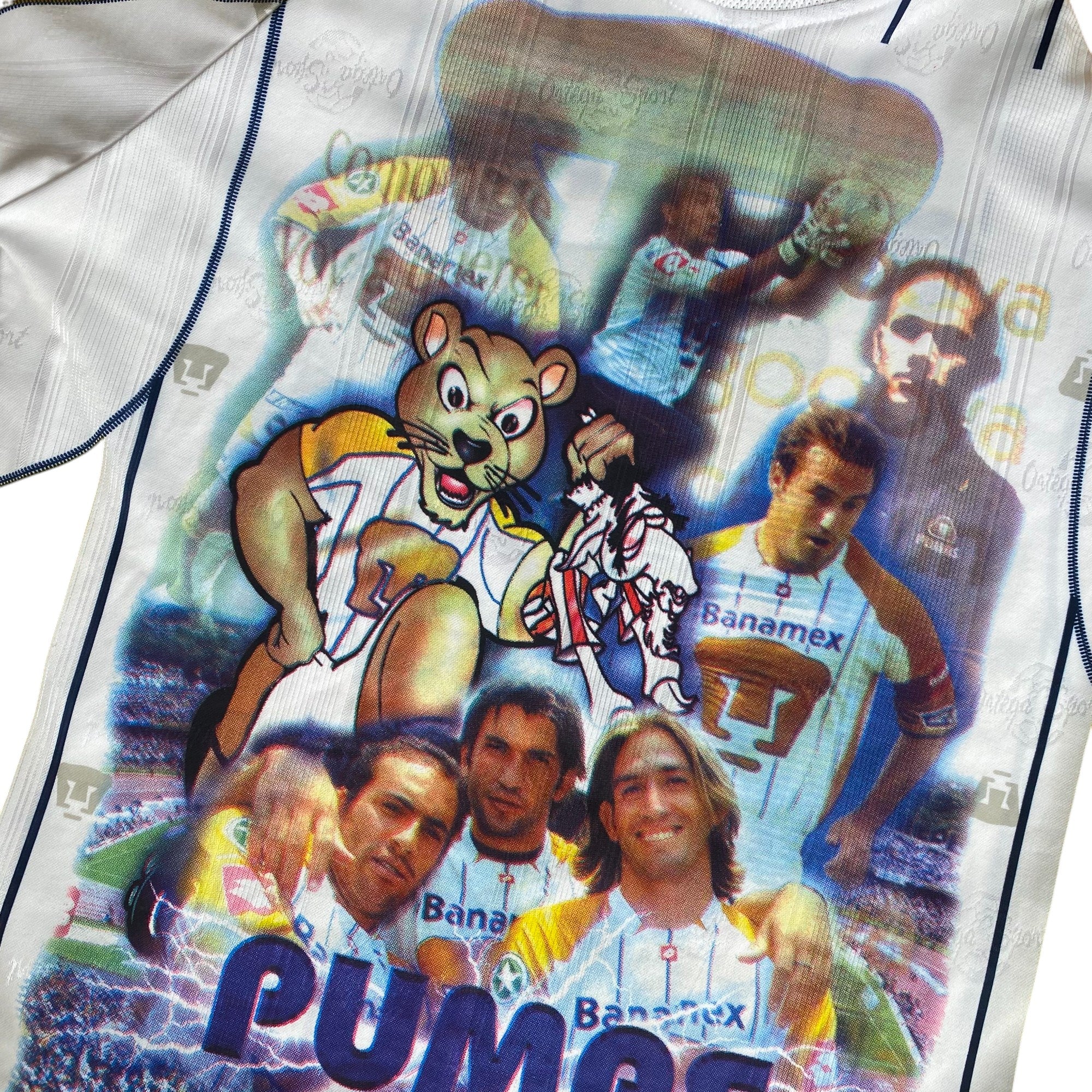 Vintage 2003-04 Pumas UNAM Kikin Fonseca AOP Graphic Jersey