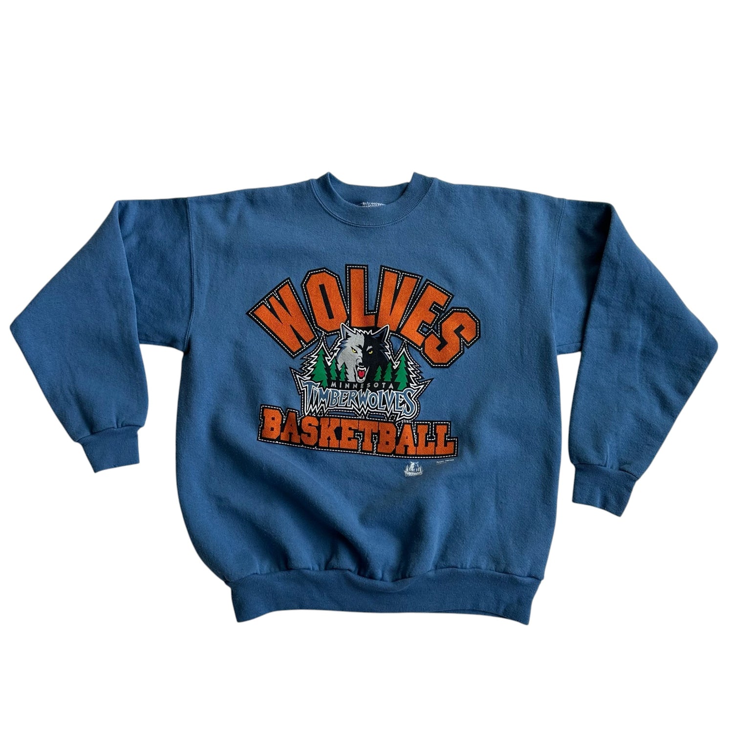 Vintage Minnesota Timberwolves Basketball Letter Logo Crewneck