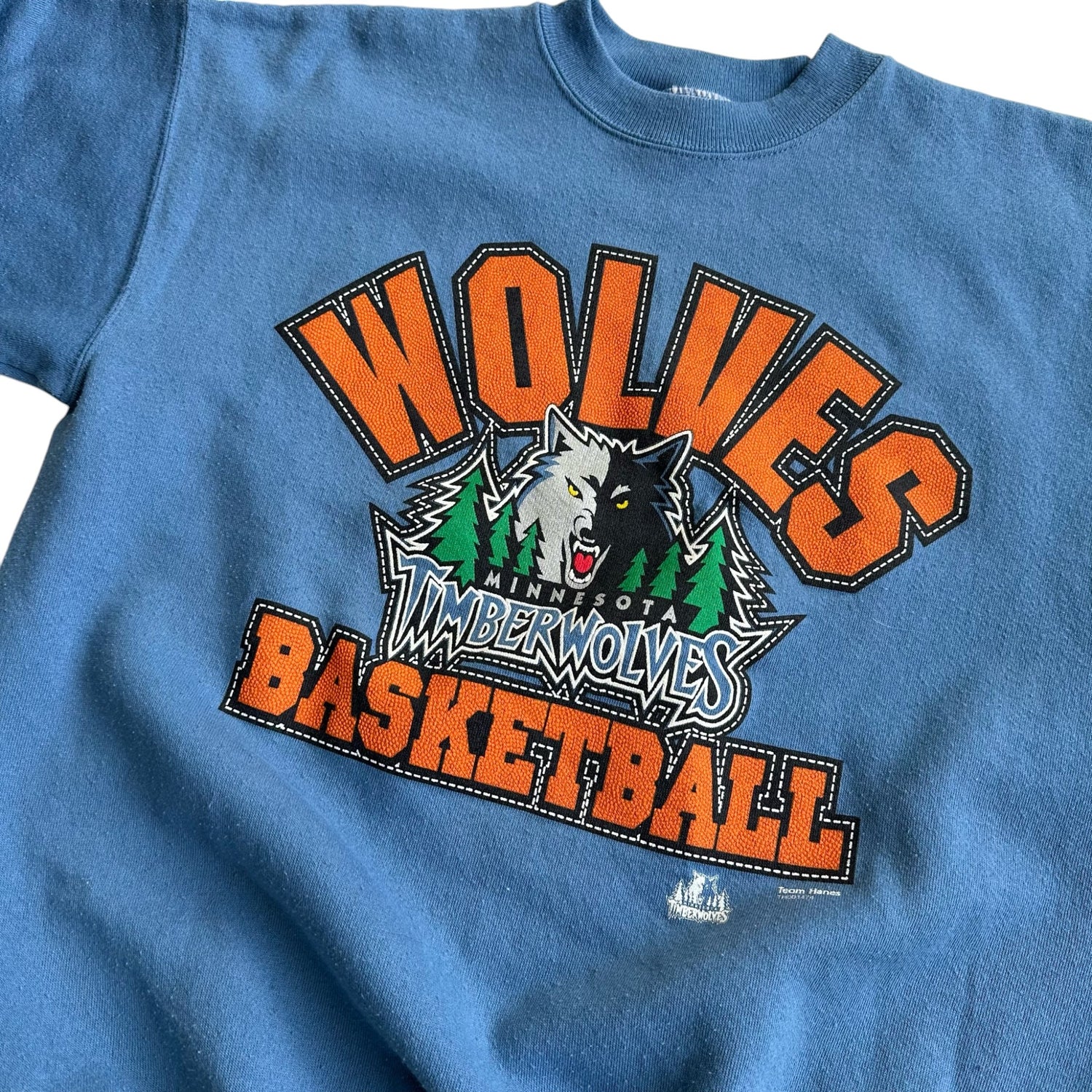Vintage Minnesota Timberwolves Basketball Letter Logo Crewneck