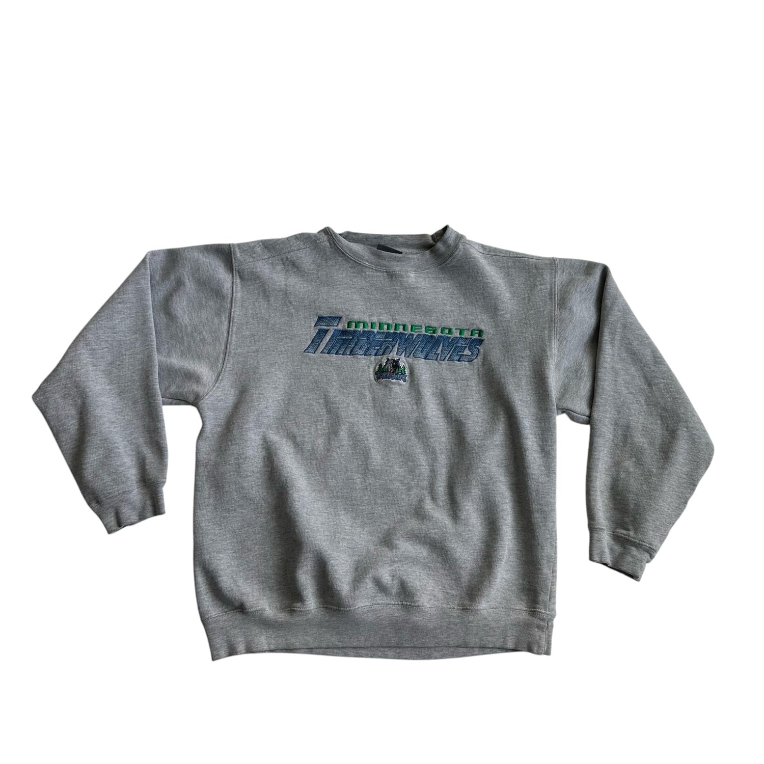 Vintage Minnesota Timberwolves Embroidered Logo Crewneck