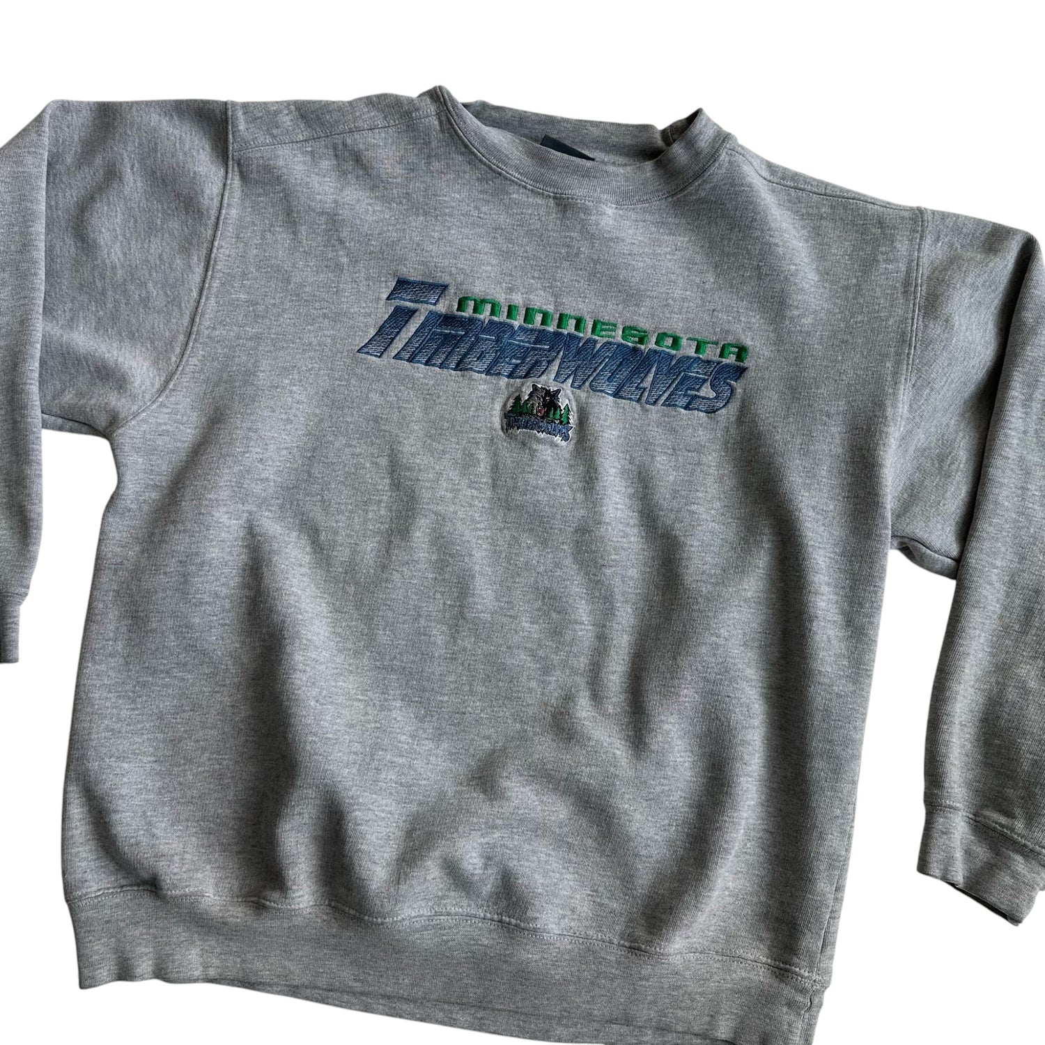 Vintage Minnesota Timberwolves Embroidered Logo Crewneck
