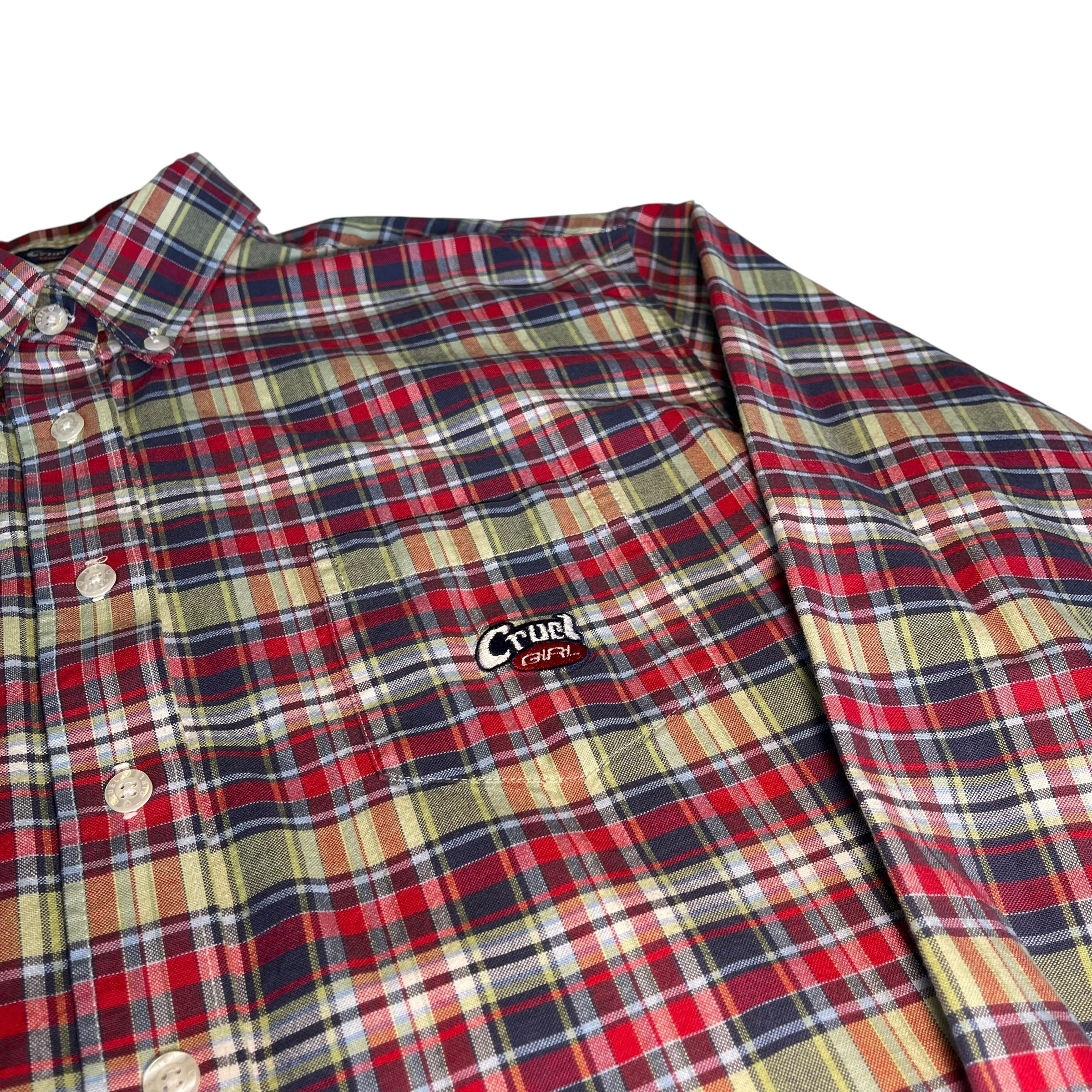Y2K Cruel Girl Plaid Button Up