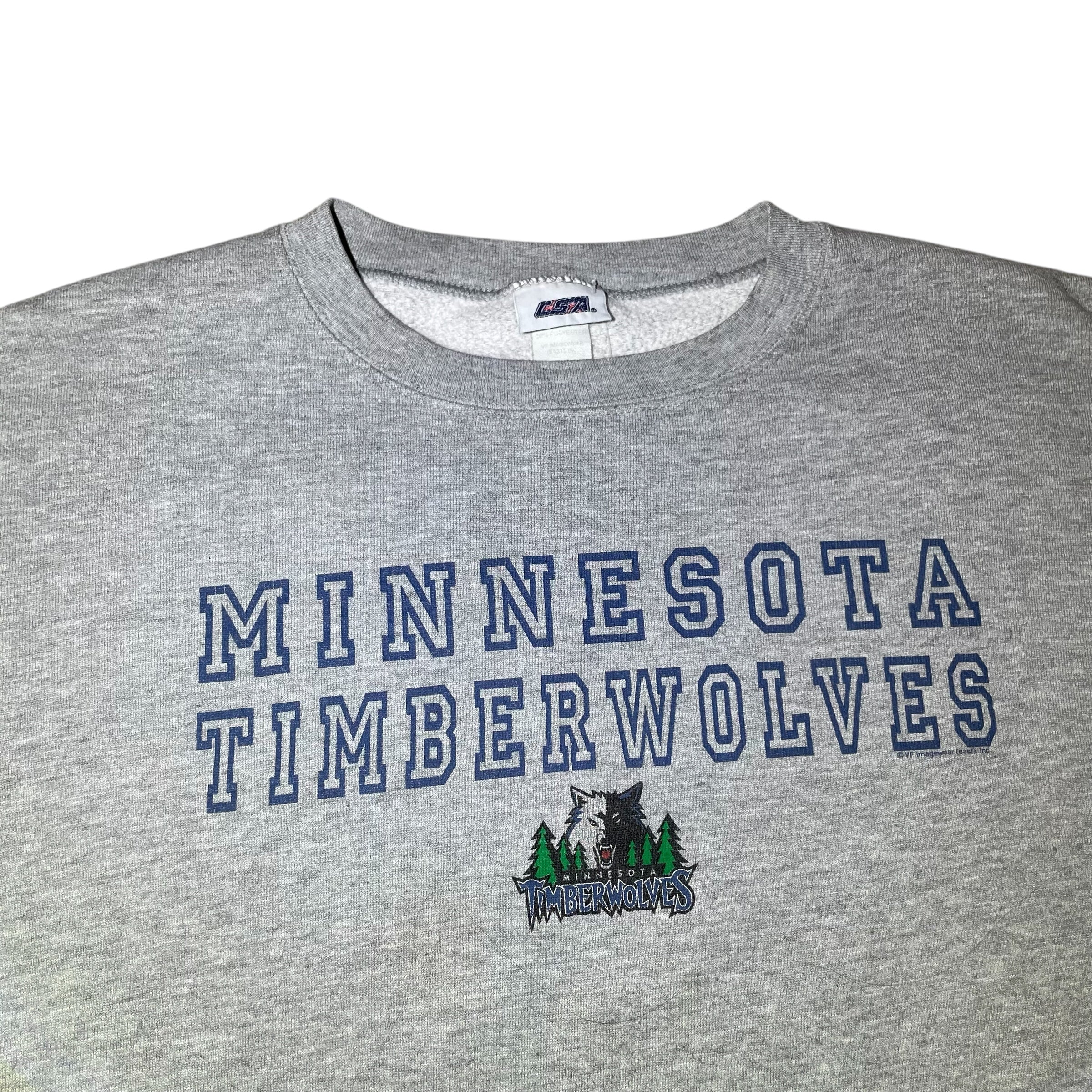 Vintage Minnesota Timberwolves Gray Spellout Sweatshirt