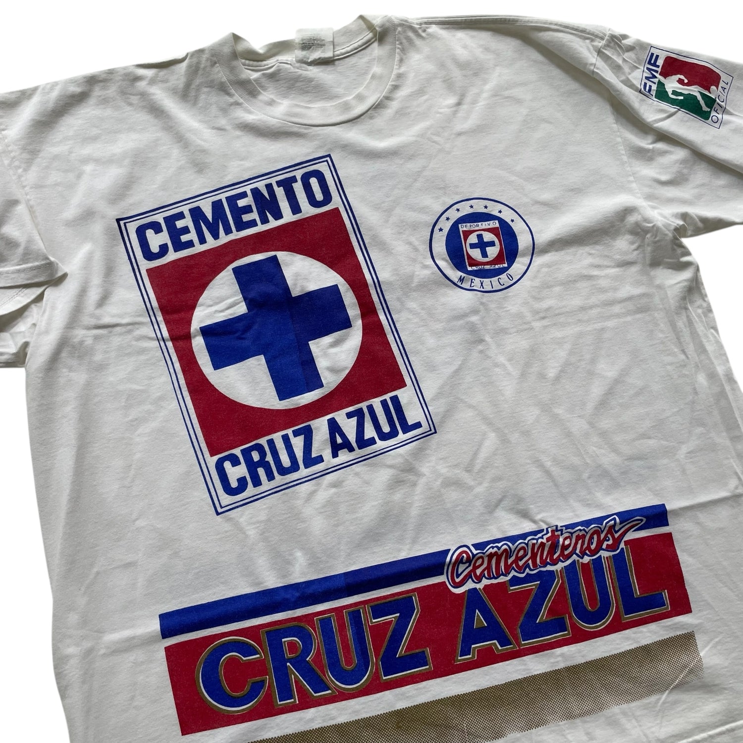 Vintage 90s Cruz Azul AOP Graphic T-Shirt