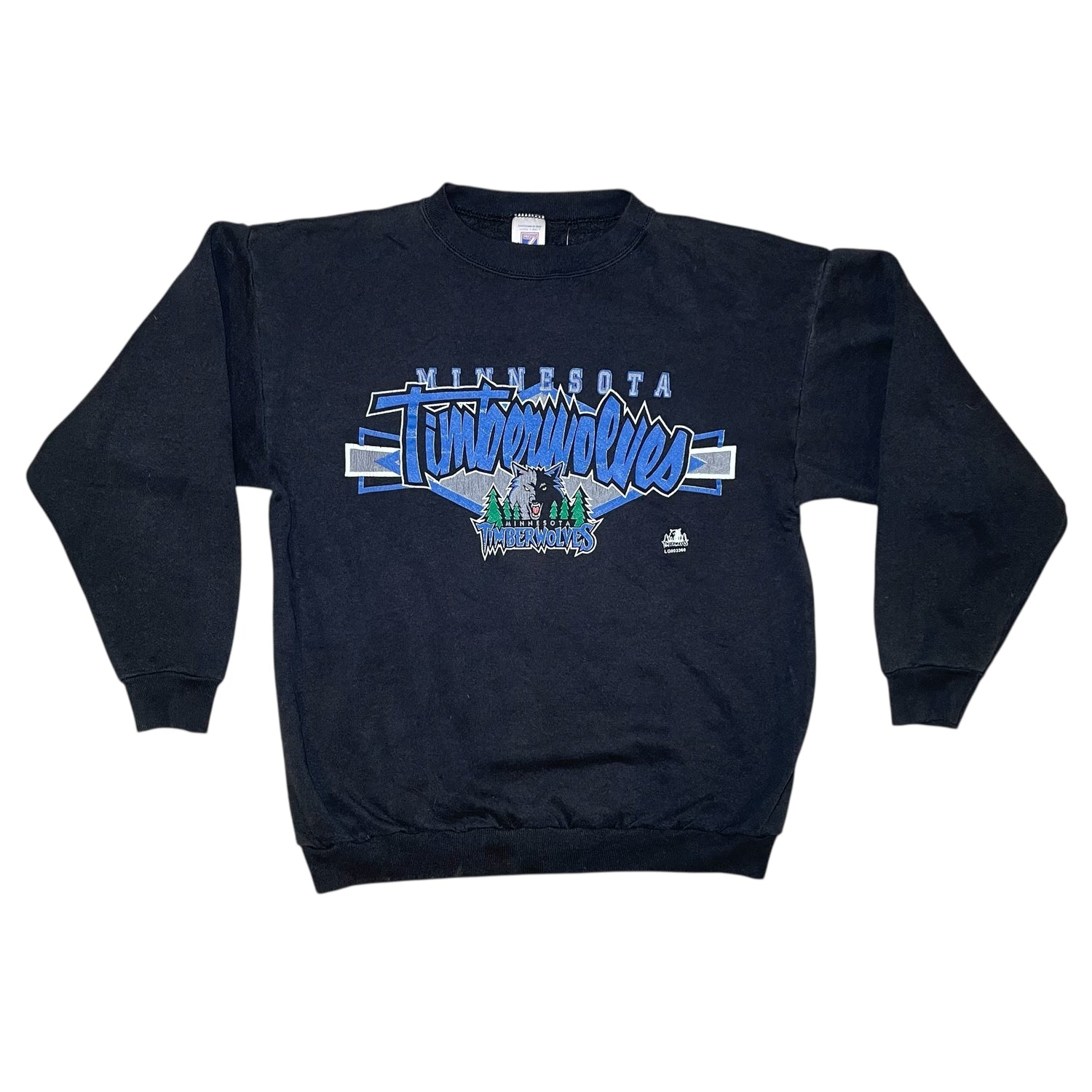 Vintage Minnesota Timberwolves Black Logo 7 Sweatshirt