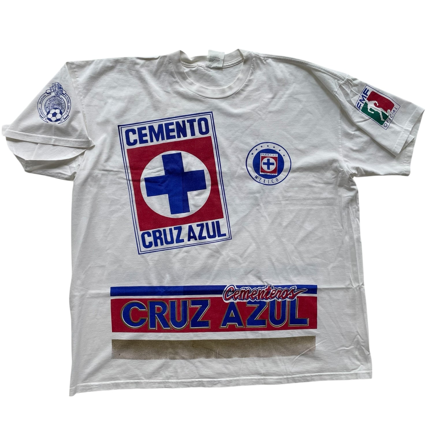 Vintage 90s Cruz Azul AOP Graphic T-Shirt