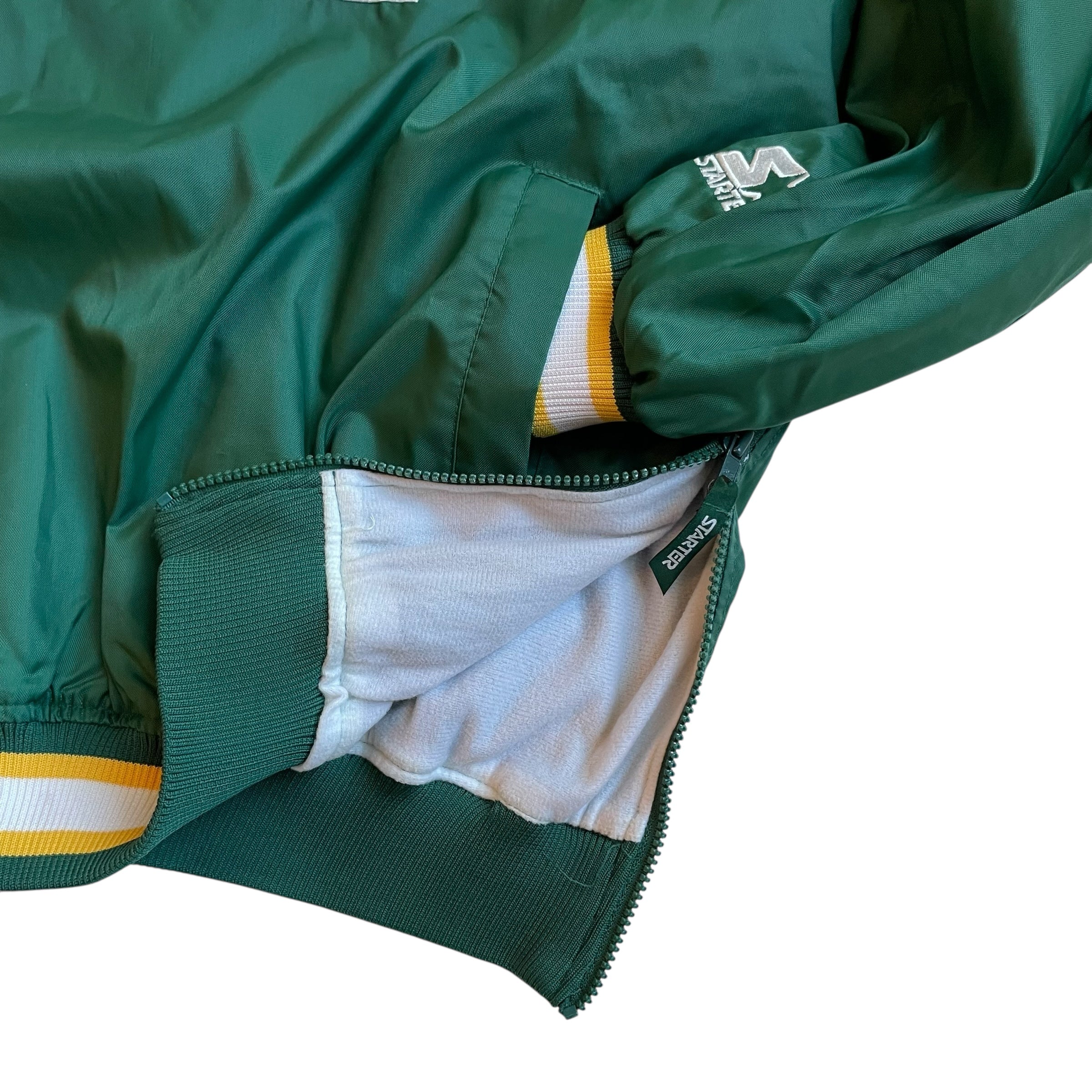 Vintage Green Bay Packers Lined Starter Pullover Windbreaker