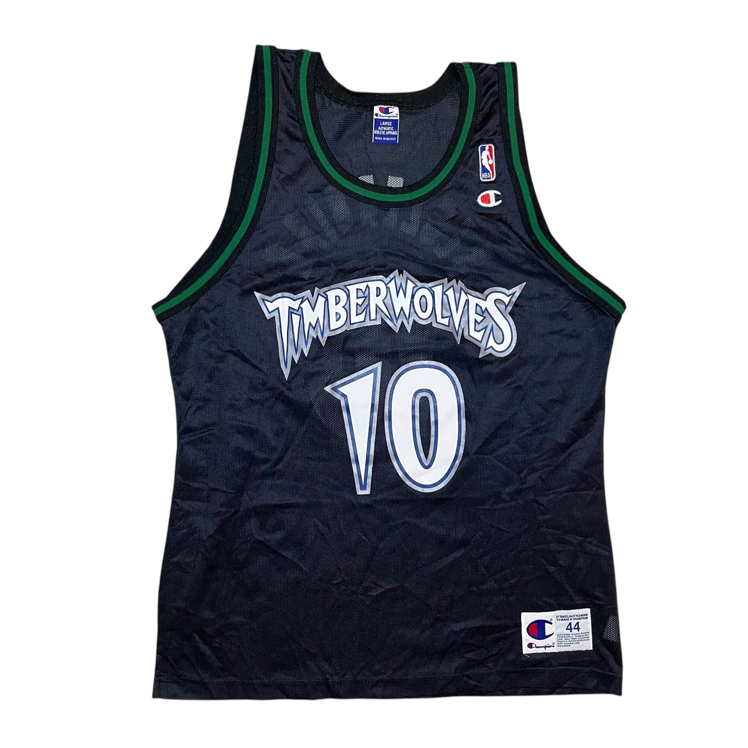 Vintage Minnesota Timberwolves Wally Szczerbiak Black Champion Jersey
