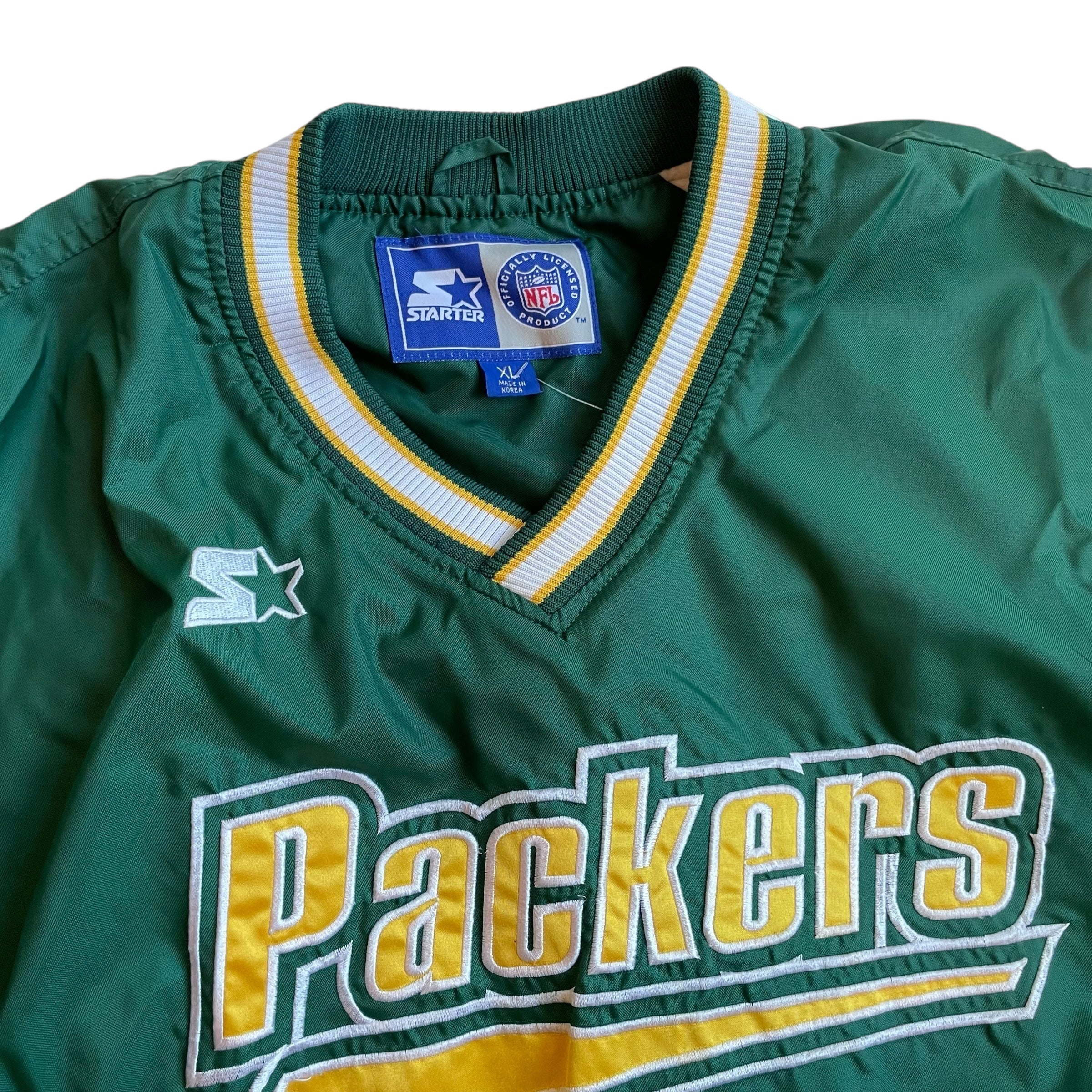 Vintage Green Bay Packers Lined Starter Pullover Windbreaker