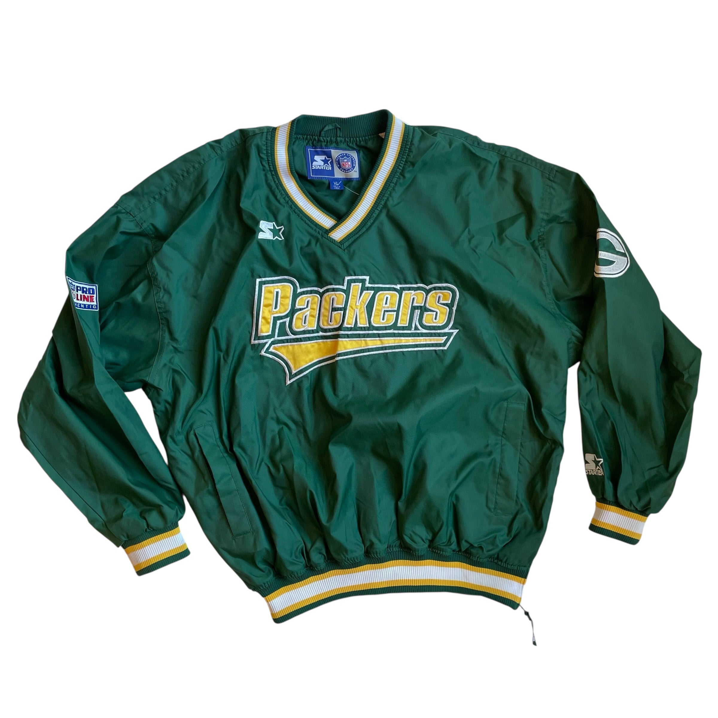 Vintage Green Bay Packers Lined Starter Pullover Windbreaker