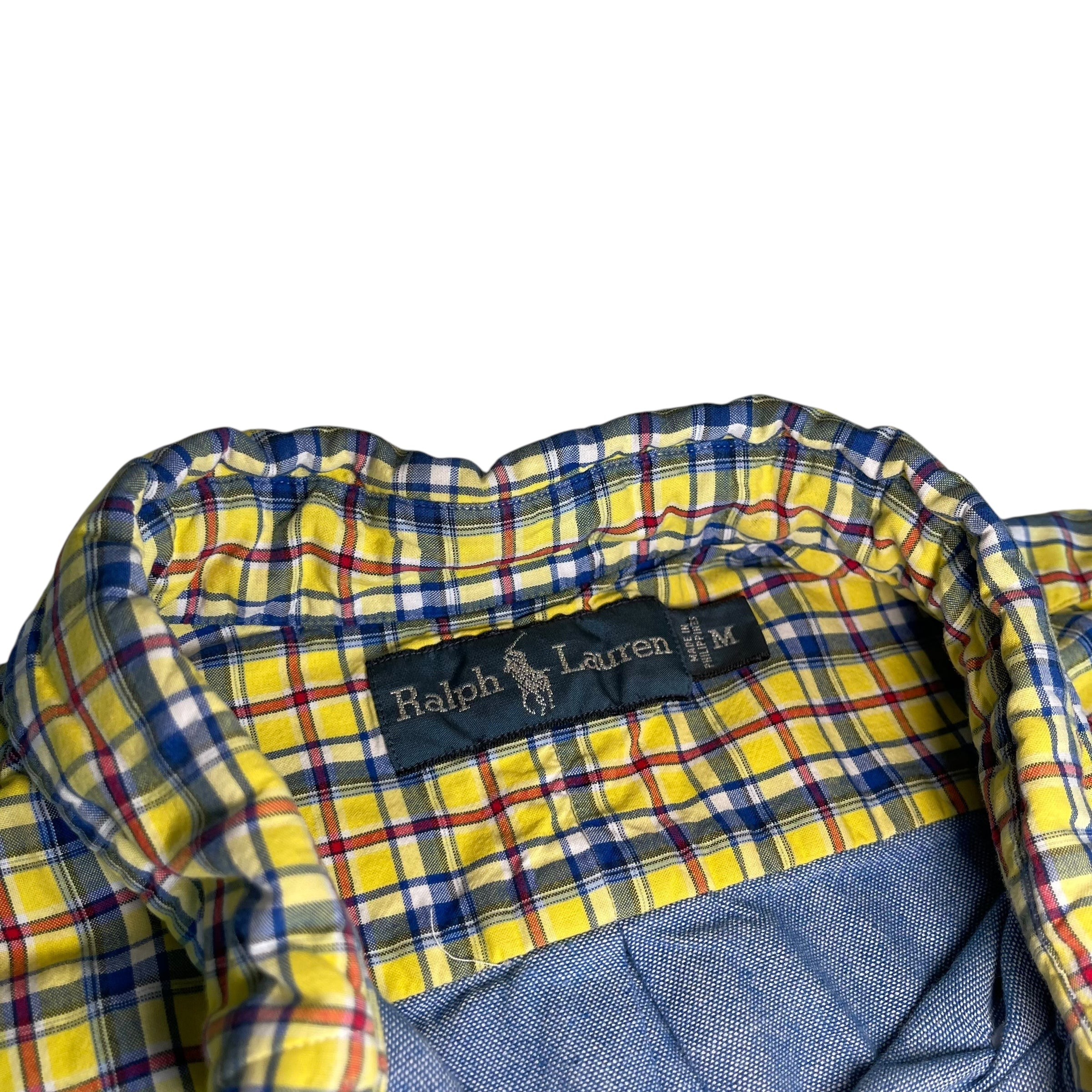 Y2K Polo Ralph Lauren Yellow Plaid Button Up
