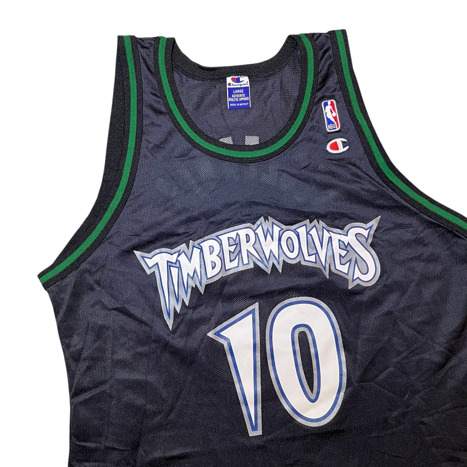 Vintage Minnesota Timberwolves Wally Szczerbiak Black Champion Jersey